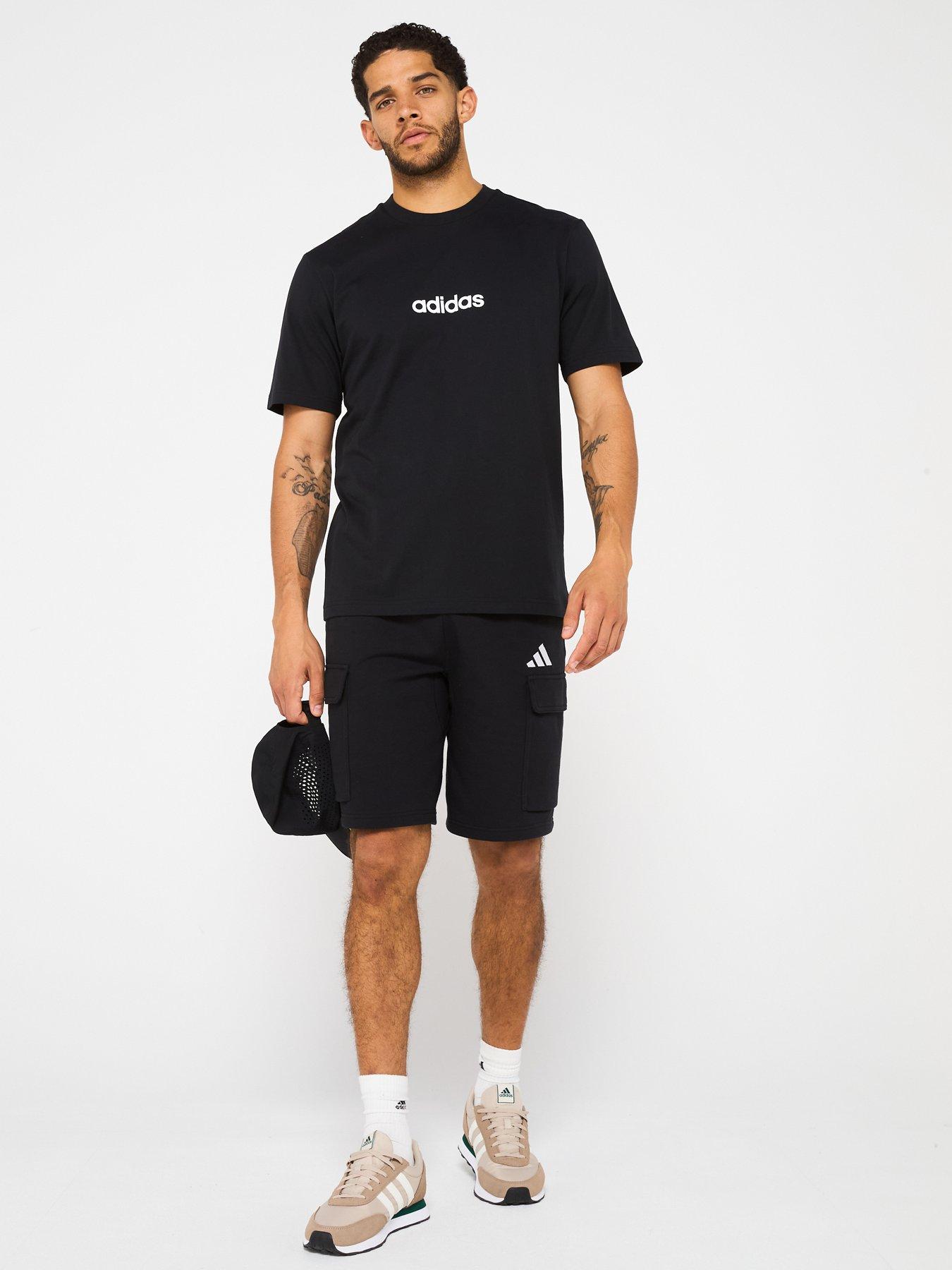  image of adidas-sportswear-mens-essentials-linear-single-tee-black