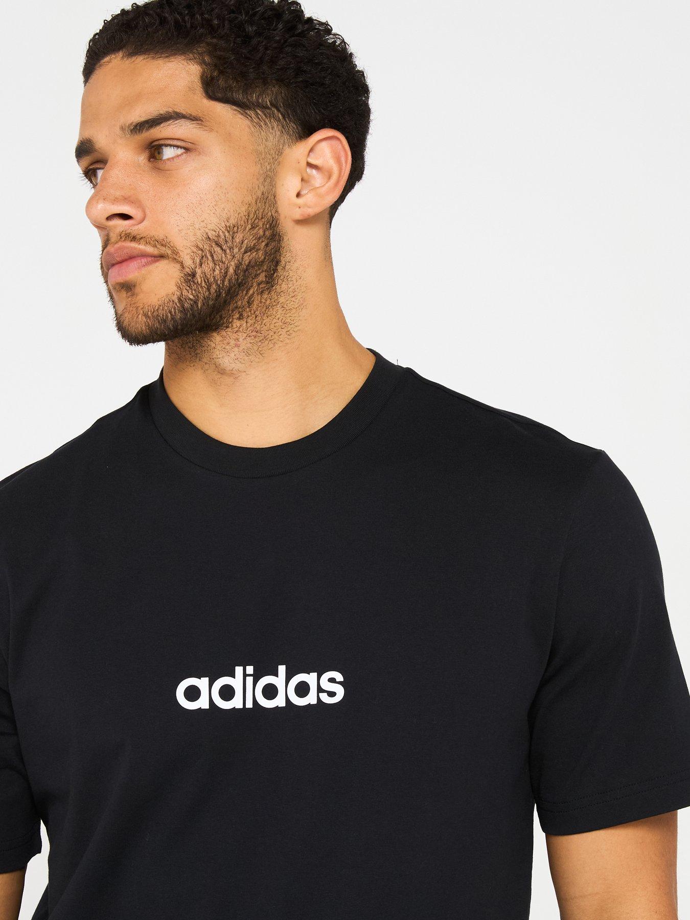  image of adidas-sportswear-mens-essentials-linear-single-tee-black
