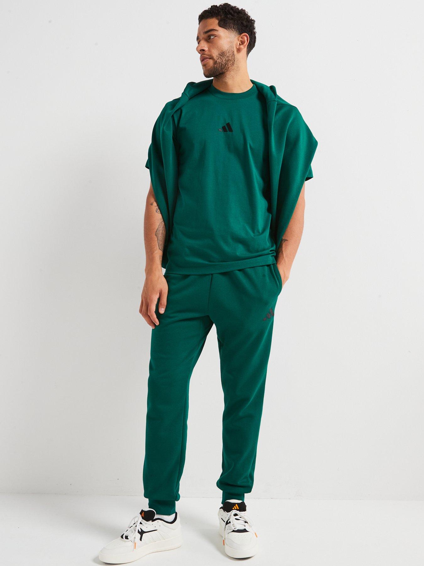 Image 3 of 6 of adidas Sportswear Mens Essentials Small Logo Single Jersey Tee - Green