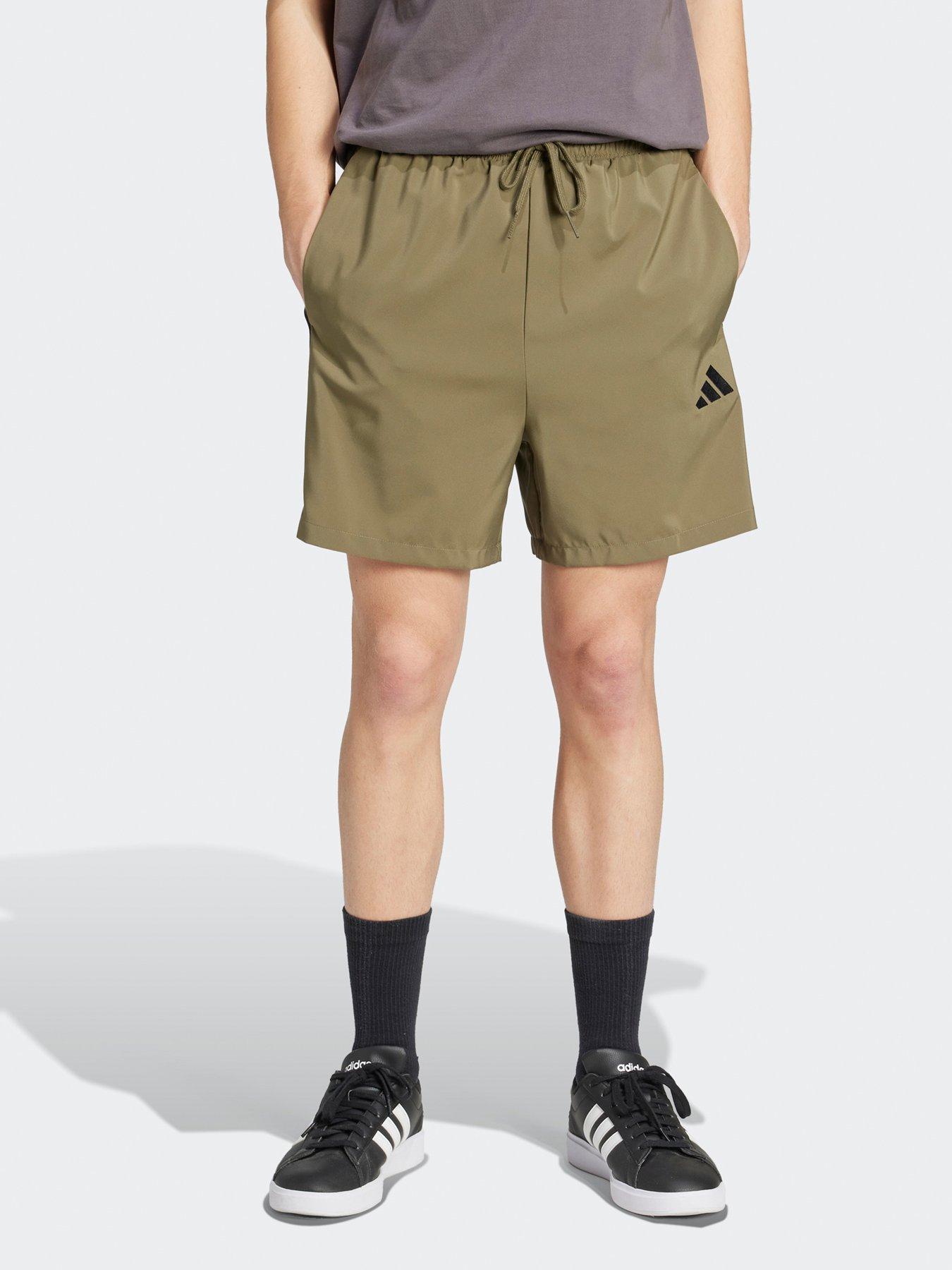  image of adidas-sportswear-mens-essentials-3-stripe-chelsea-shorts-green