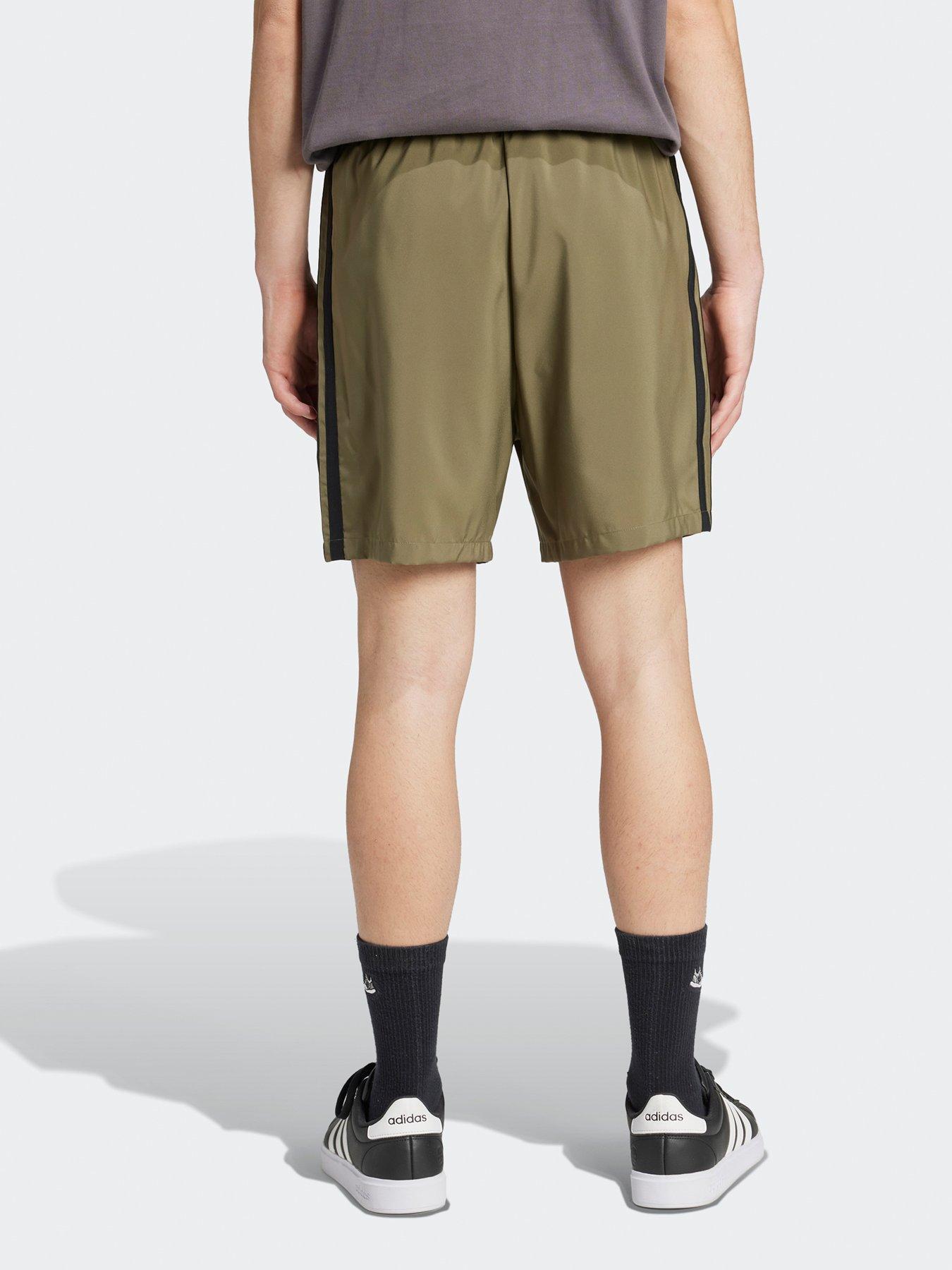  image of adidas-sportswear-mens-essentials-3-stripe-chelsea-shorts-green