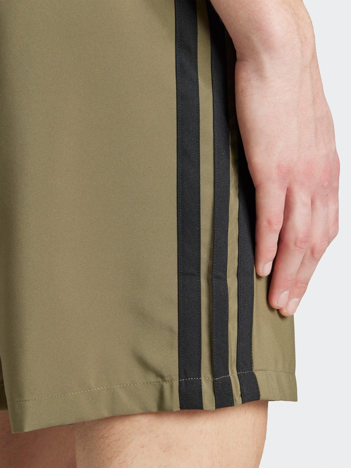  image of adidas-sportswear-mens-essentials-3-stripe-chelsea-shorts-green
