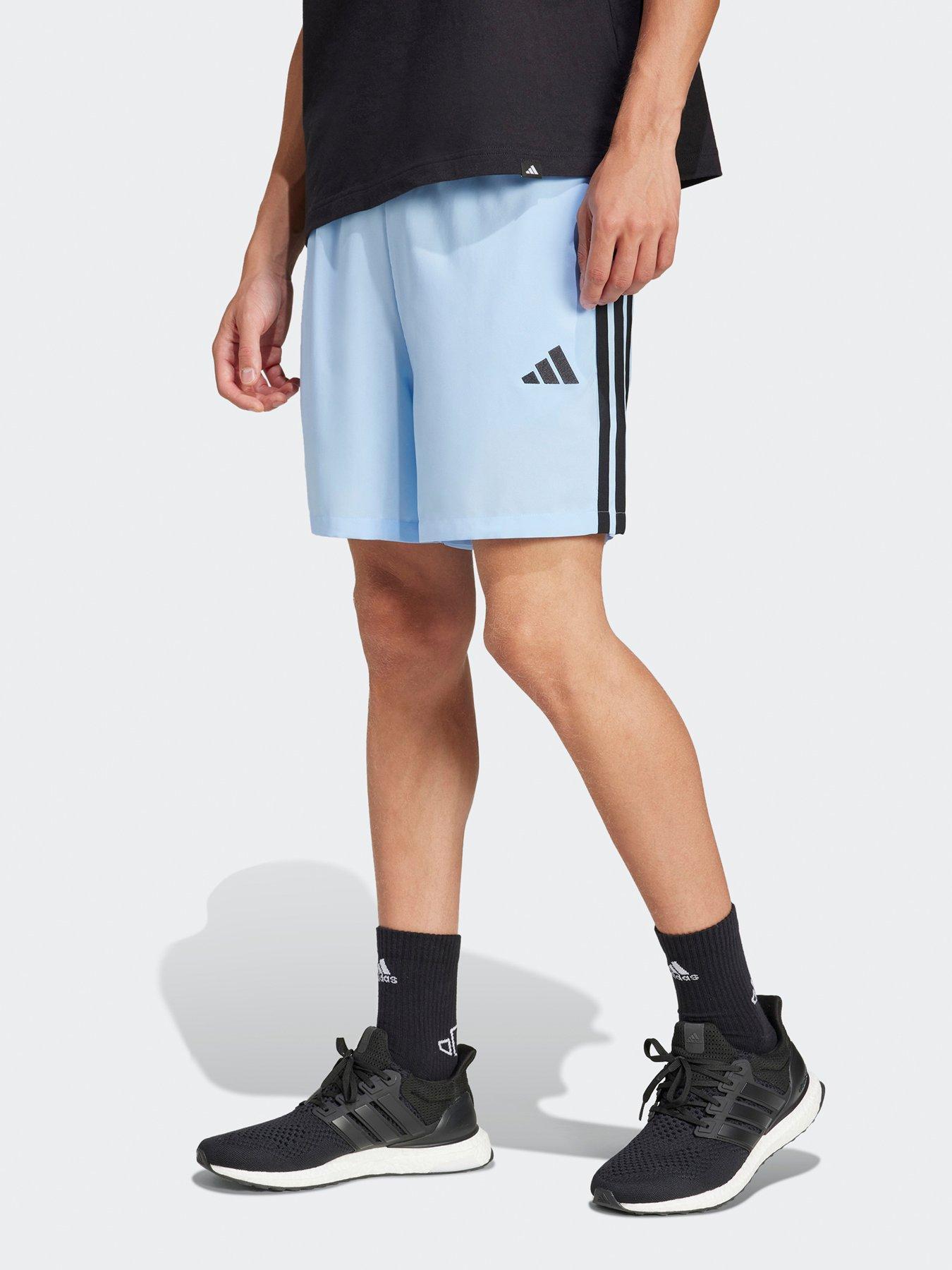 adidas-sportswear-mens-essentials-3-stripe-chelsea-shorts-glow-blueblack
