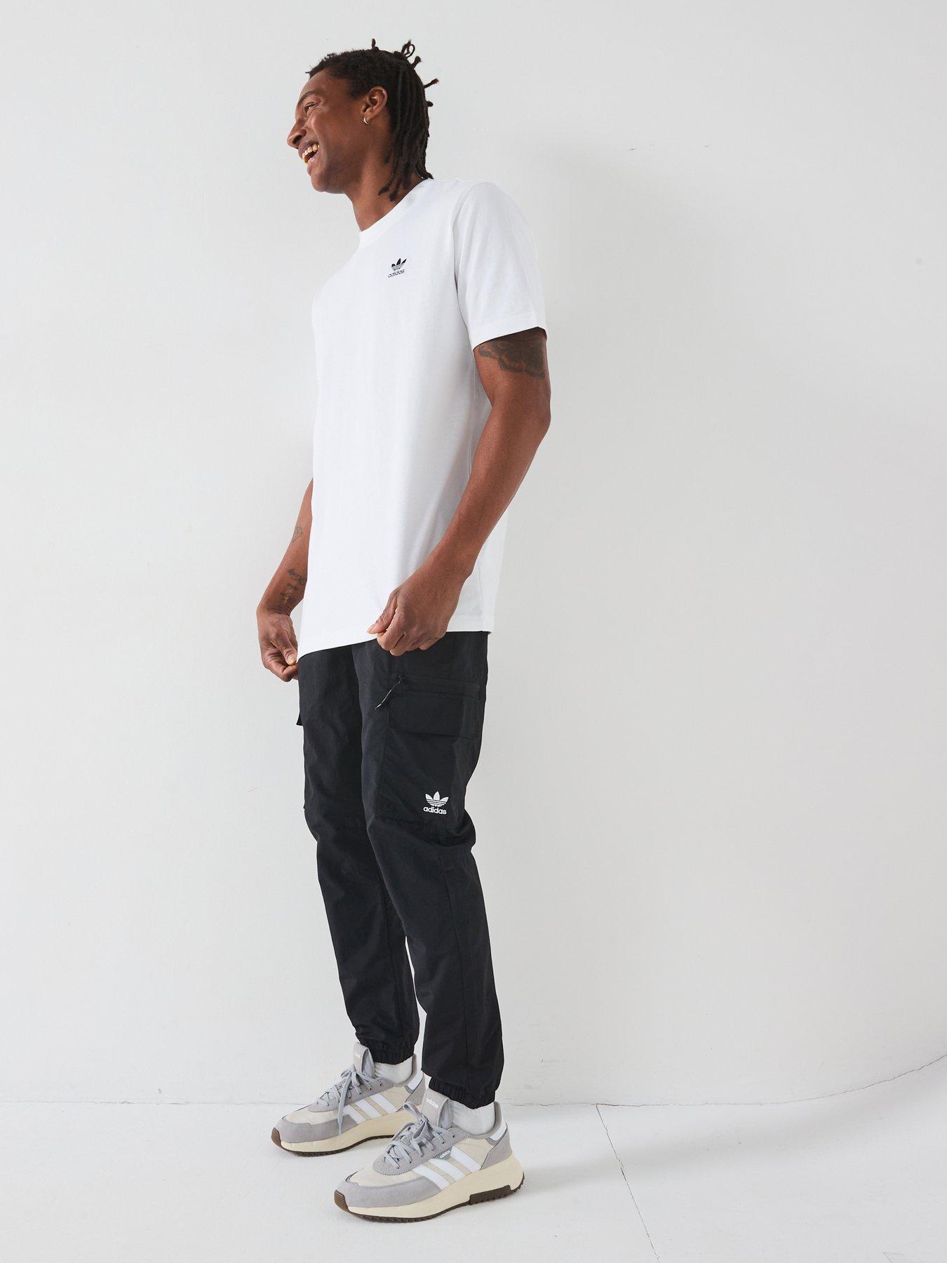  image of adidas-originals-mens-monogram-t-shirt-whiteblack