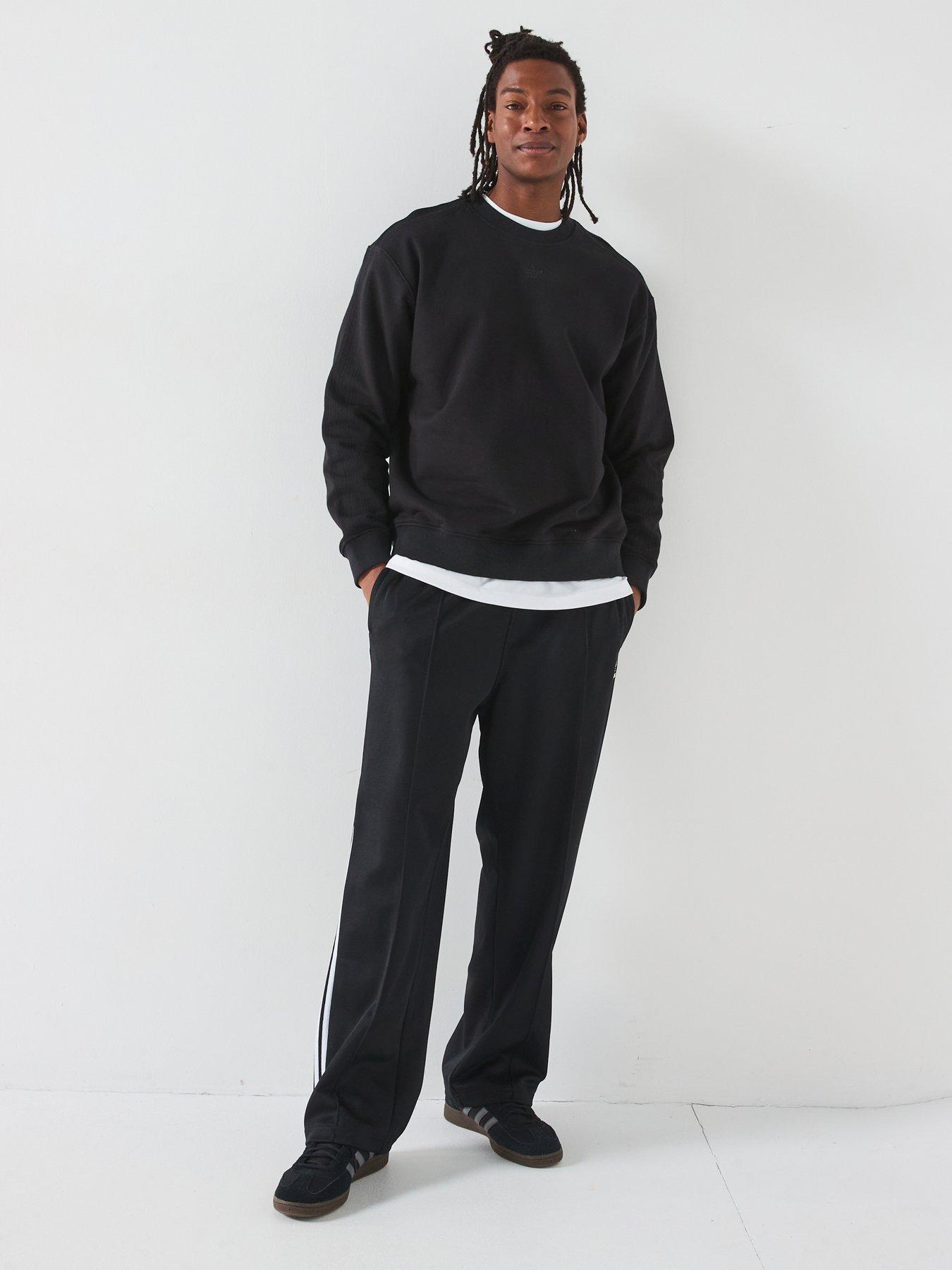  image of adidas-originals-mens-premium-essentials-crew-sweat-black