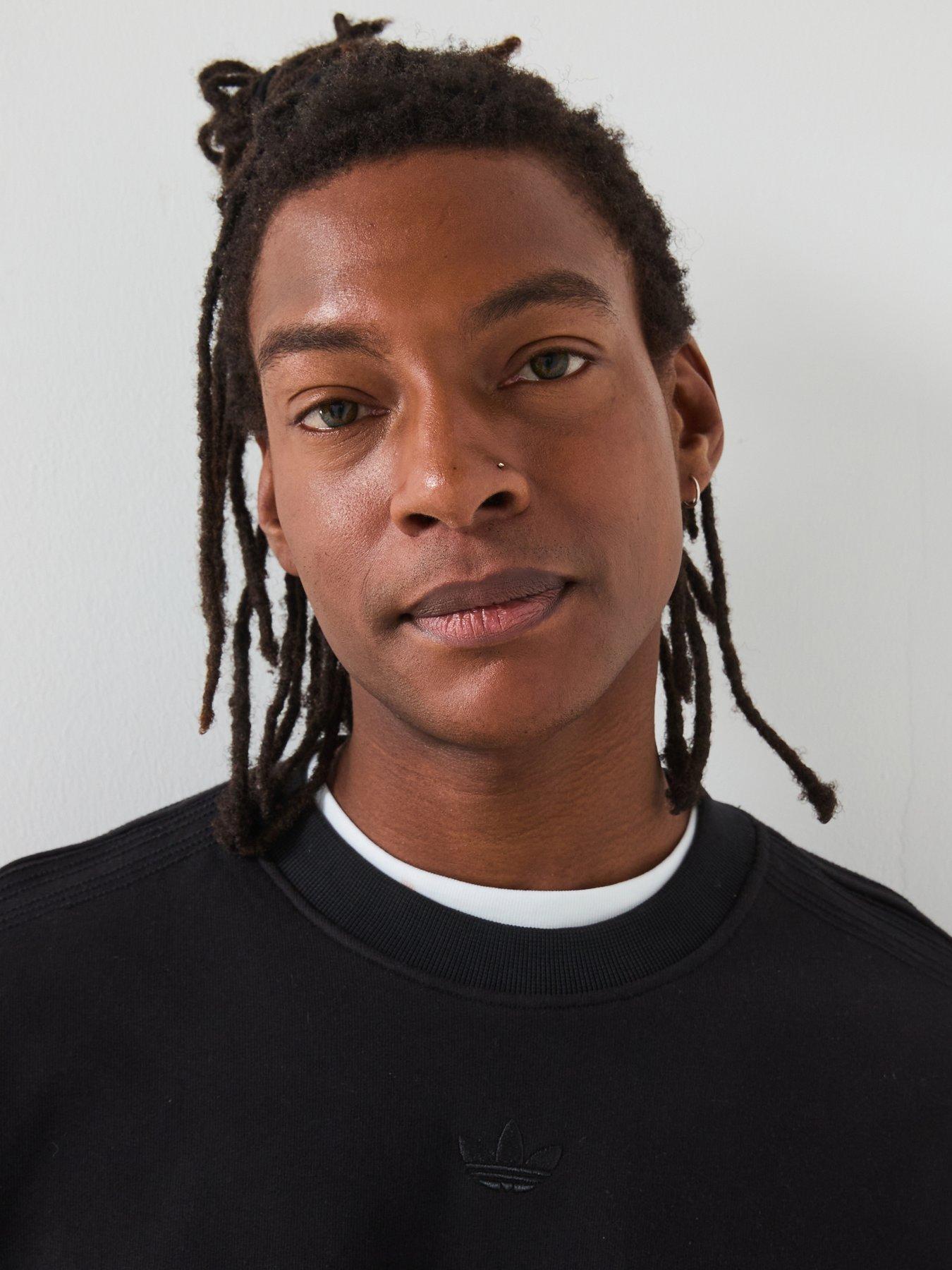  image of adidas-originals-mens-premium-essentials-crew-sweat-black