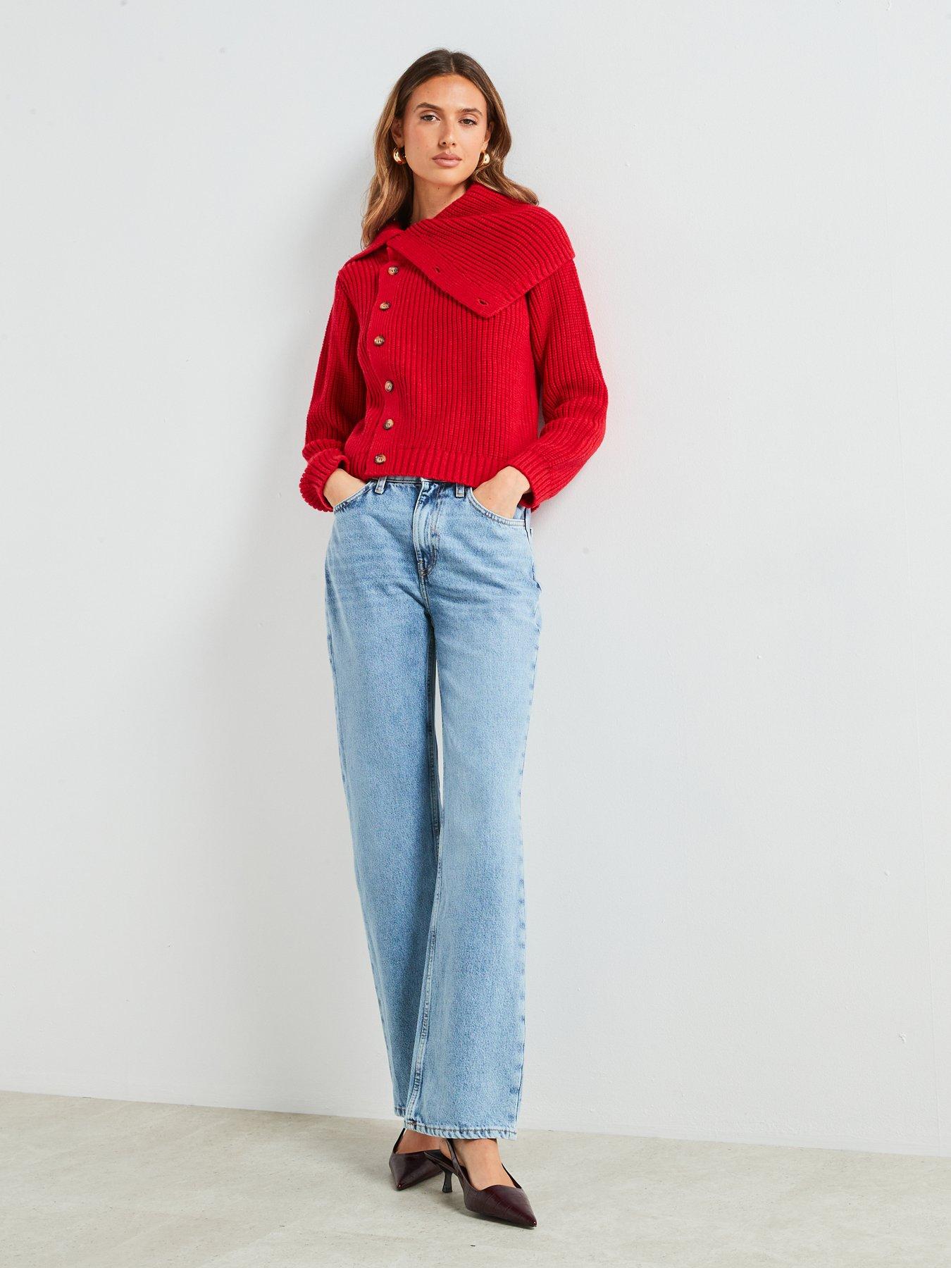  image of mango-matilda-mid-rise-straight-jeans-blue
