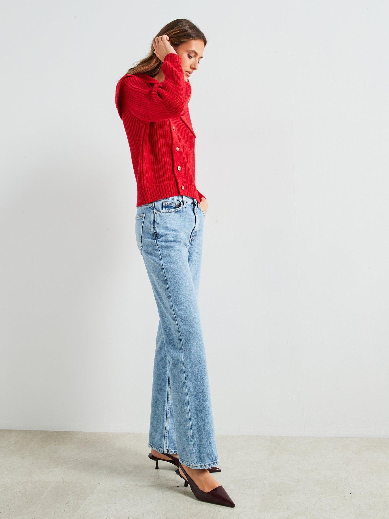  image of mango-matilda-mid-rise-straight-jeans-blue