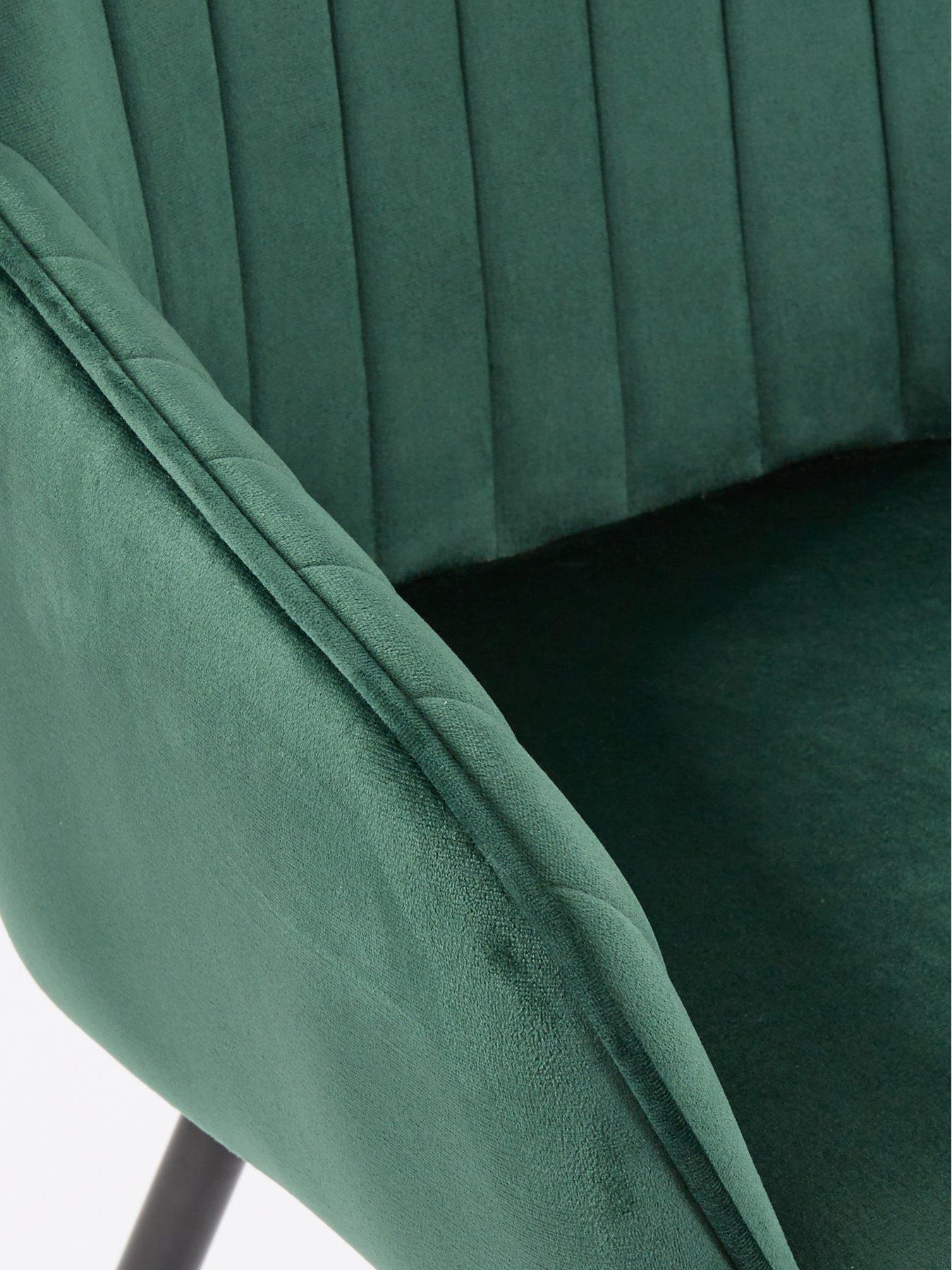  image of very-home-burton-140-cmnbspdining-table-4-alishanbspdining-chairs-artisan-oakgreen