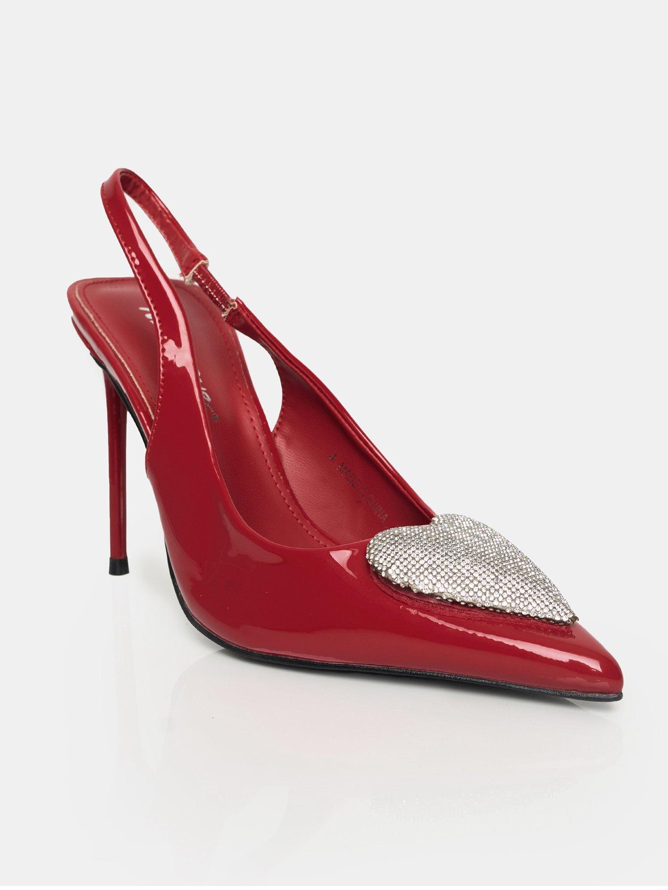  image of public-desire-elvis-heart-detail-sling-back-red