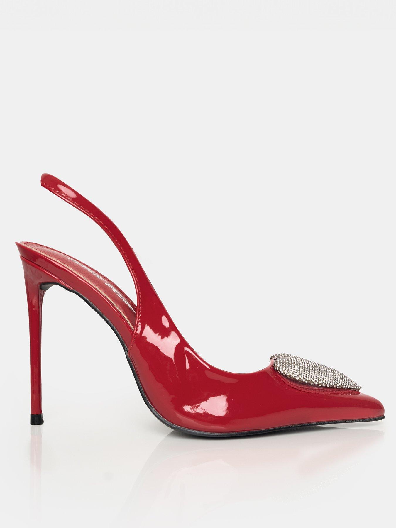  image of public-desire-elvis-heart-detail-sling-back-red