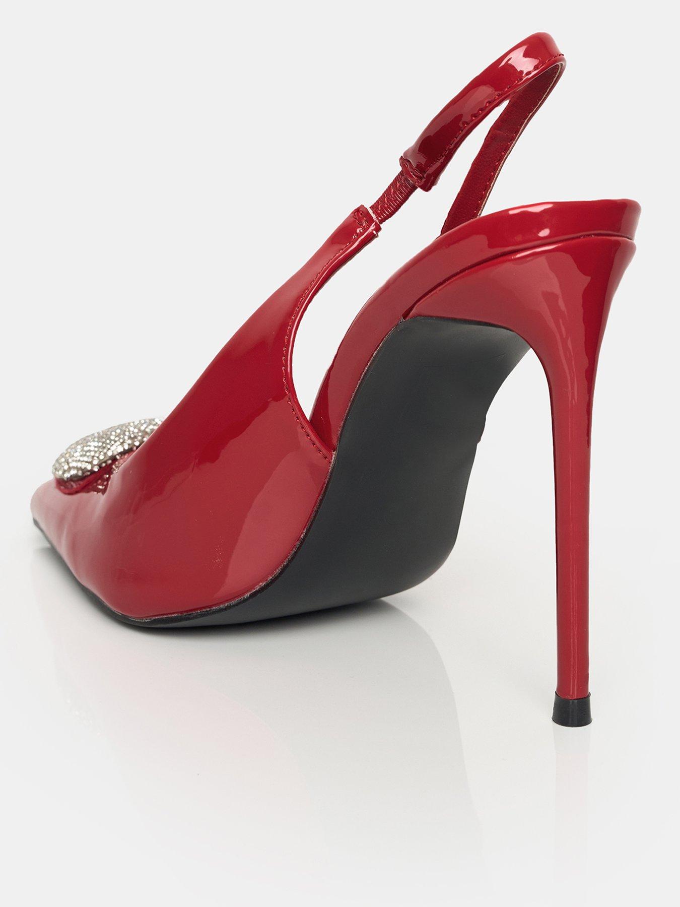  image of public-desire-elvis-heart-detail-sling-back-red