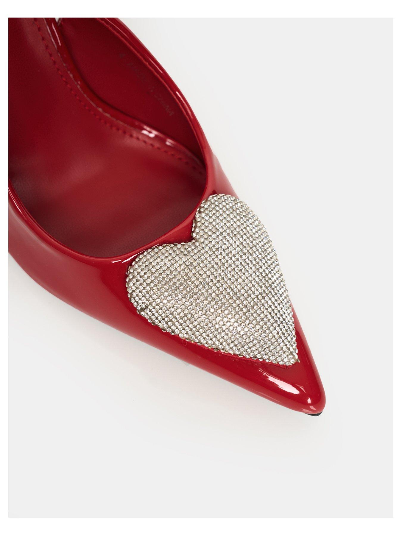  image of public-desire-elvis-heart-detail-sling-back-red