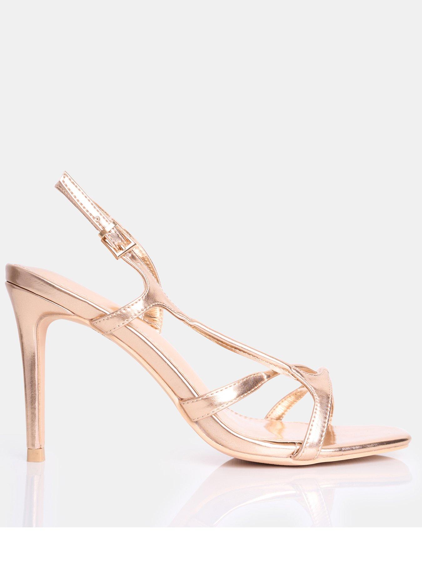  image of public-desire-raja-strappy-heels-rose-gold