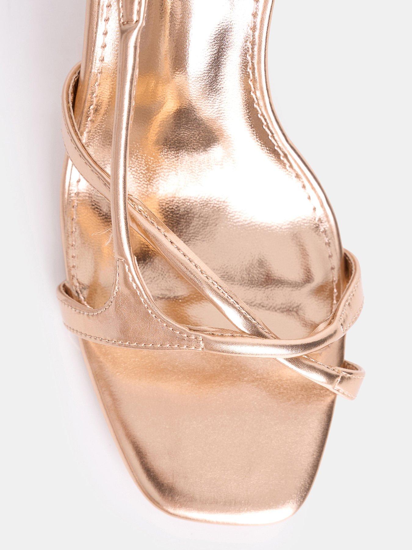  image of public-desire-raja-strappy-heels-rose-gold