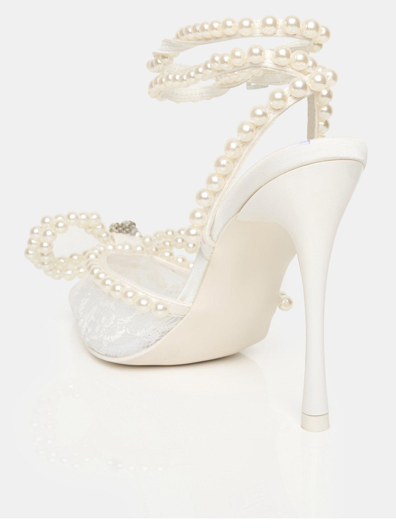  image of public-desire-midnight-lace-heeled-shoes-white