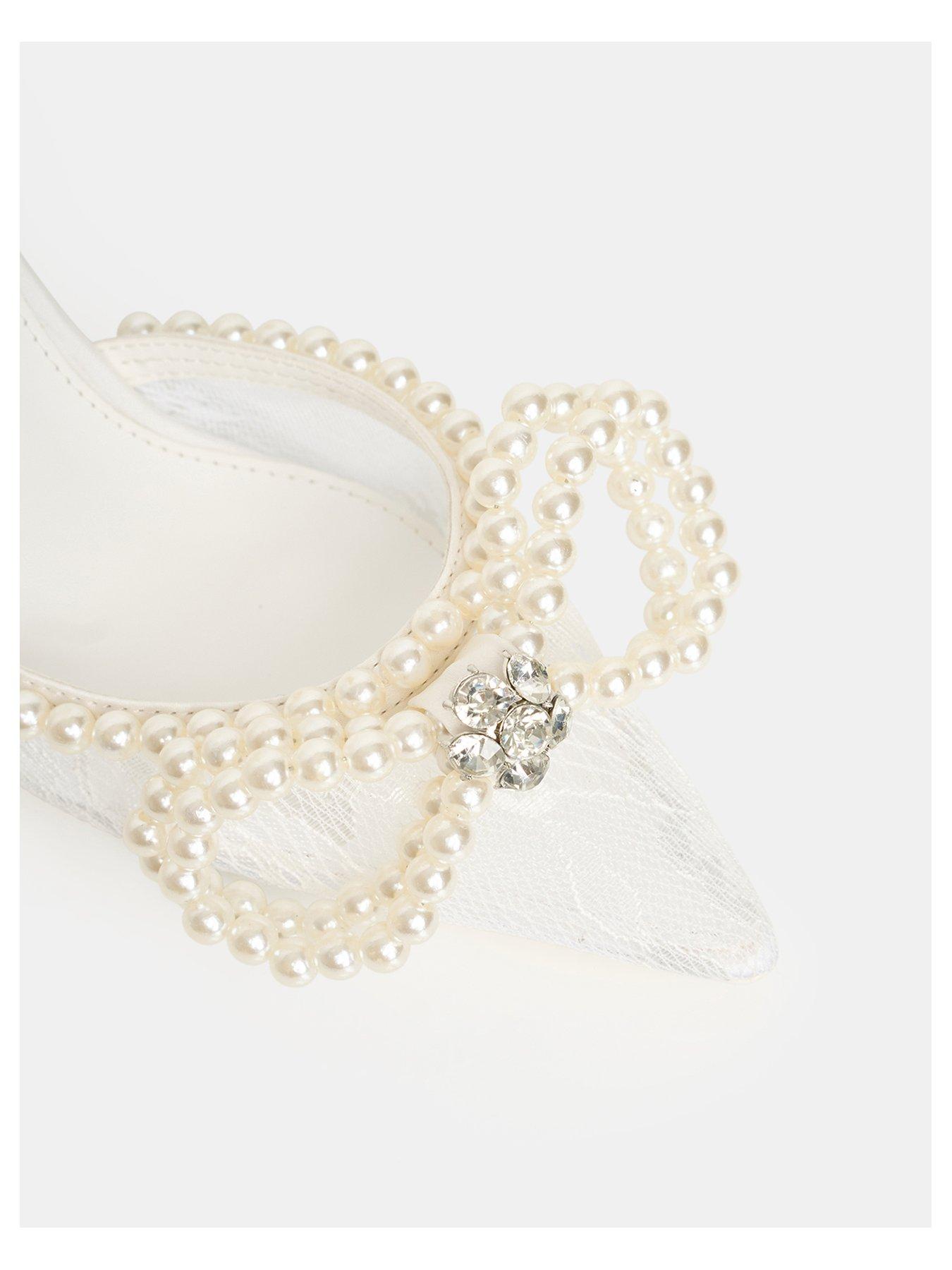  image of public-desire-midnight-lace-heeled-shoes-white