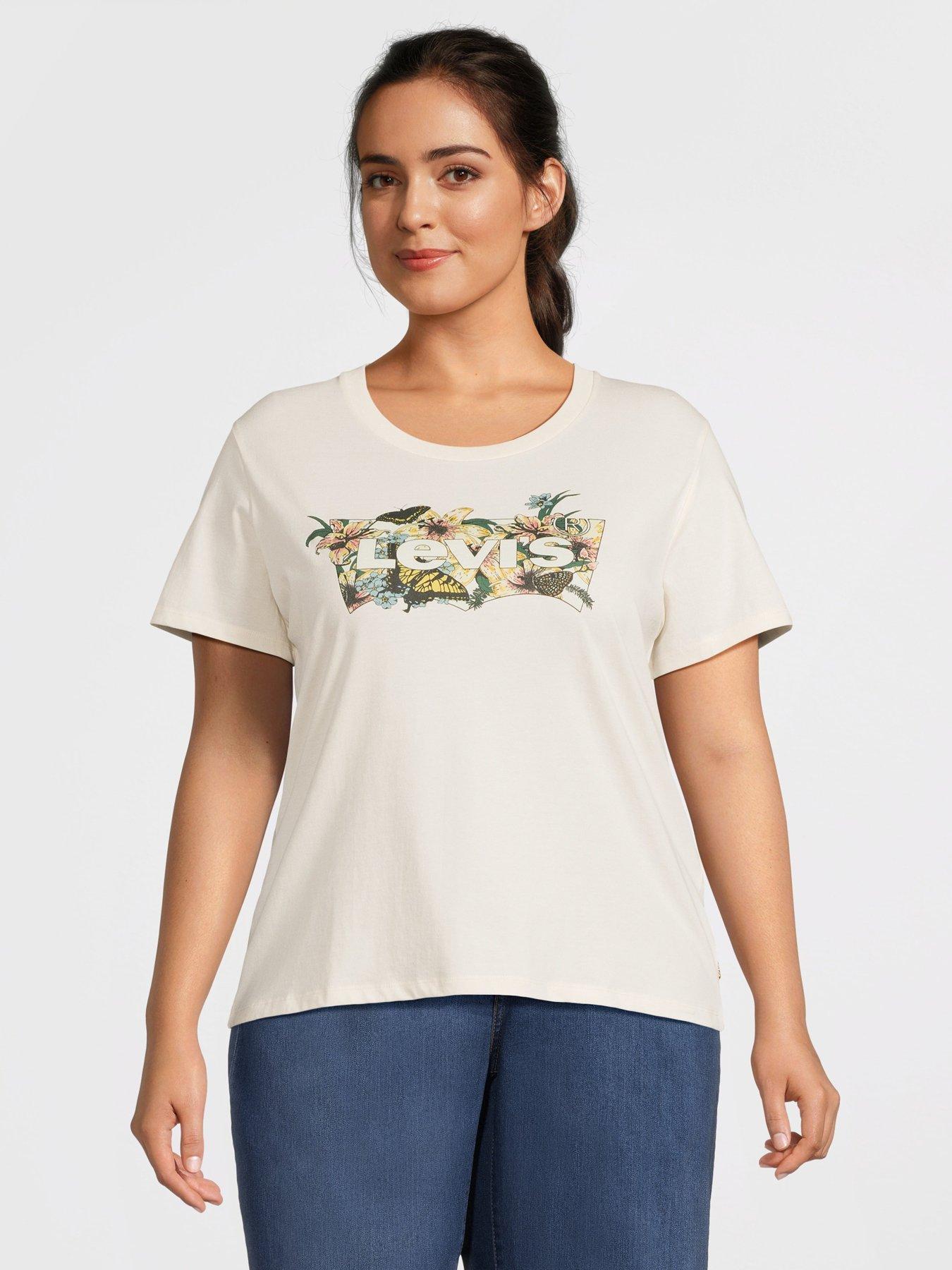 Levi's Plus Pl Perfect Tee - Lily Bw - White