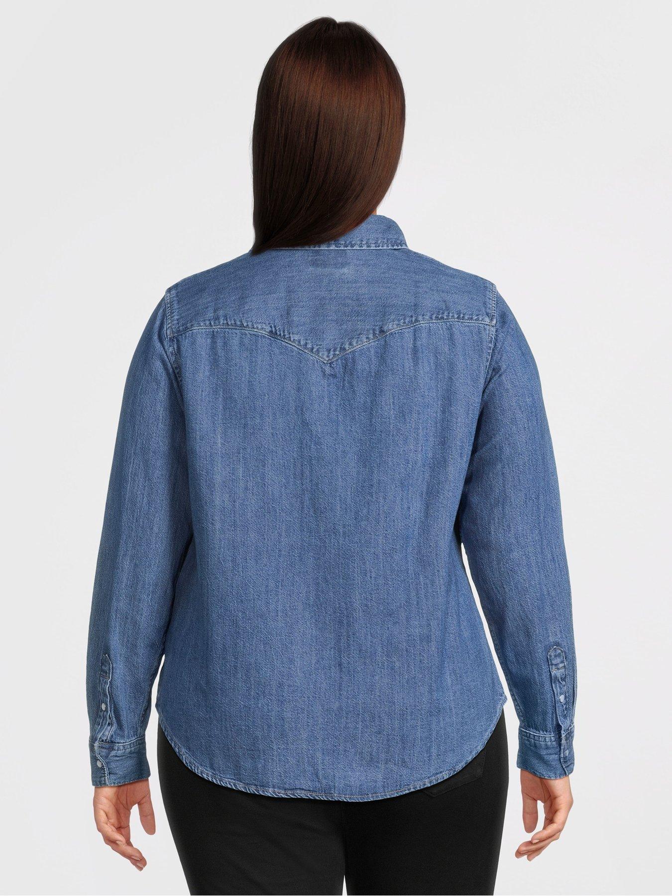  image of levis-plus-iconic-western-shirt-plus-size-going-steady-5-blue