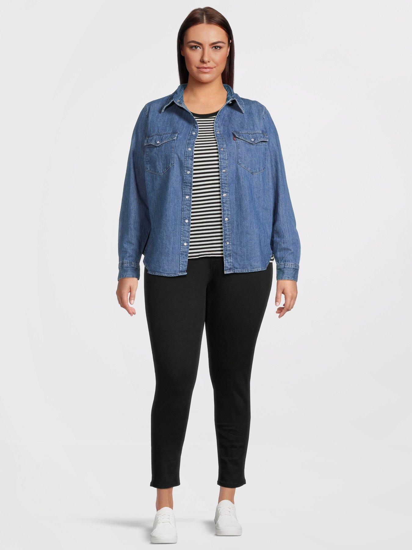  image of levis-plus-iconic-western-shirt-plus-size-going-steady-5-blue