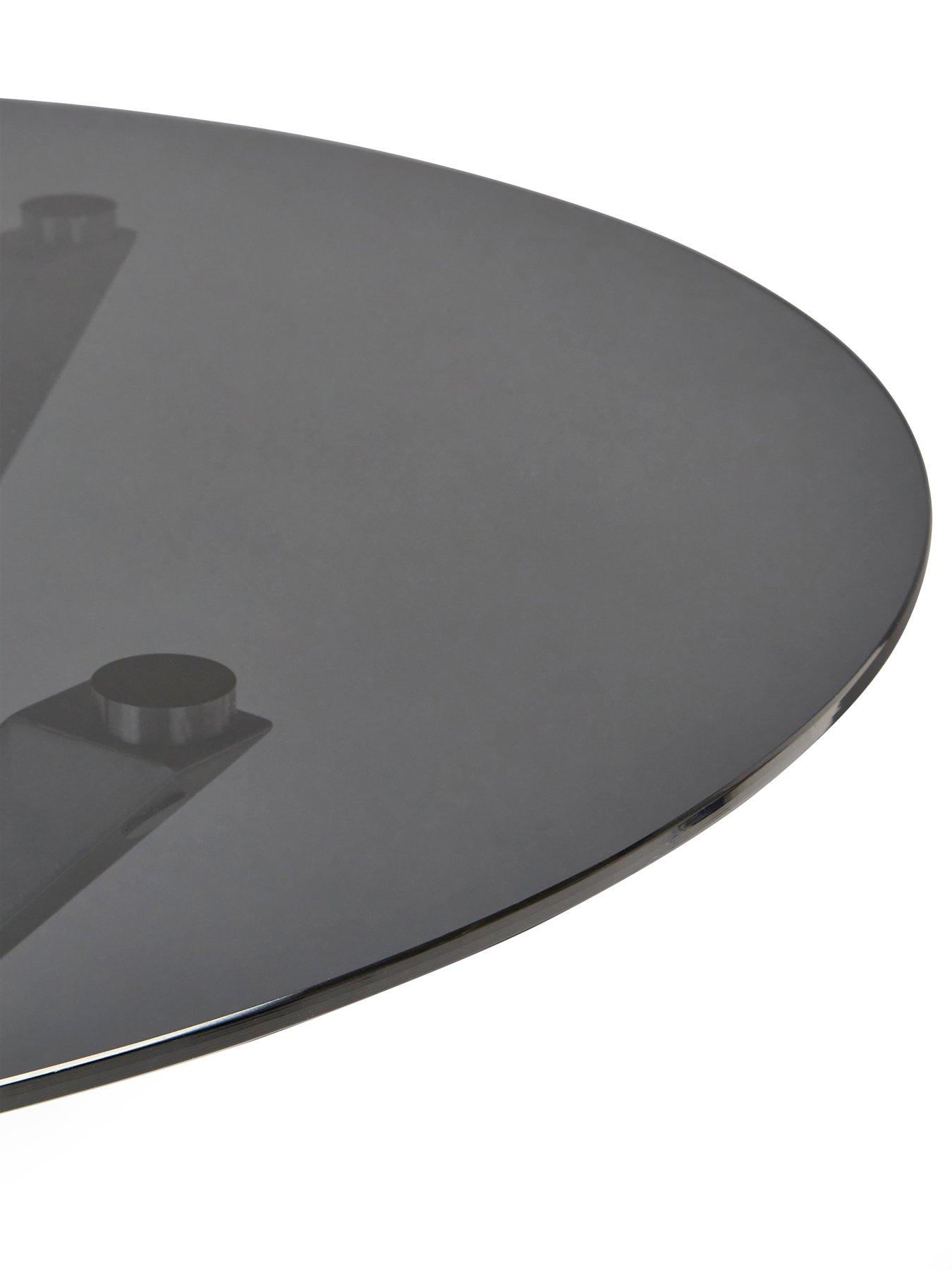  image of very-home-chopstick-black-120-cm-round-dining-table-4-sheldon-chairs-blackgreen
