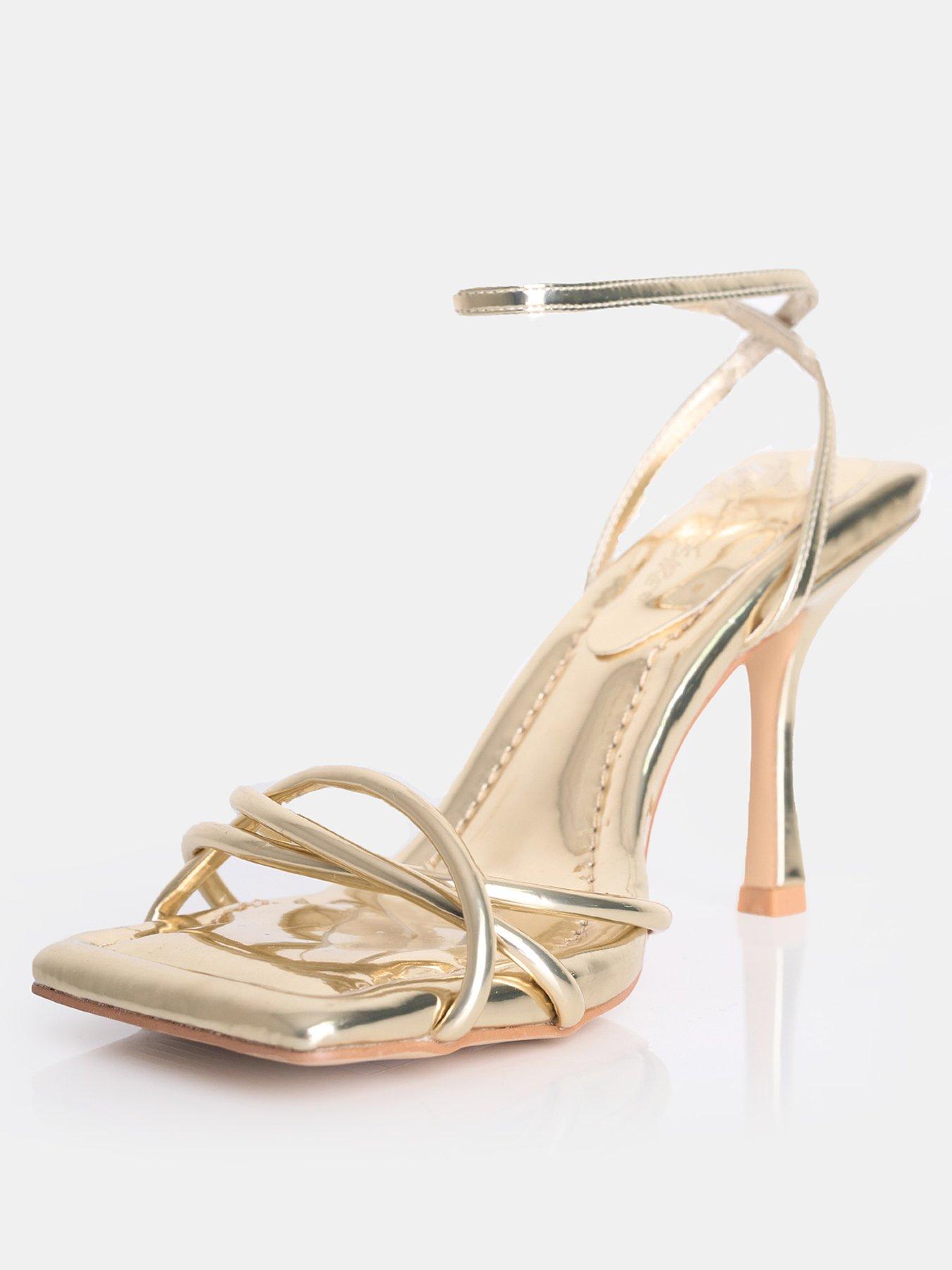  image of public-desire-fizzy-padded-insole-strappy-sandal-gold