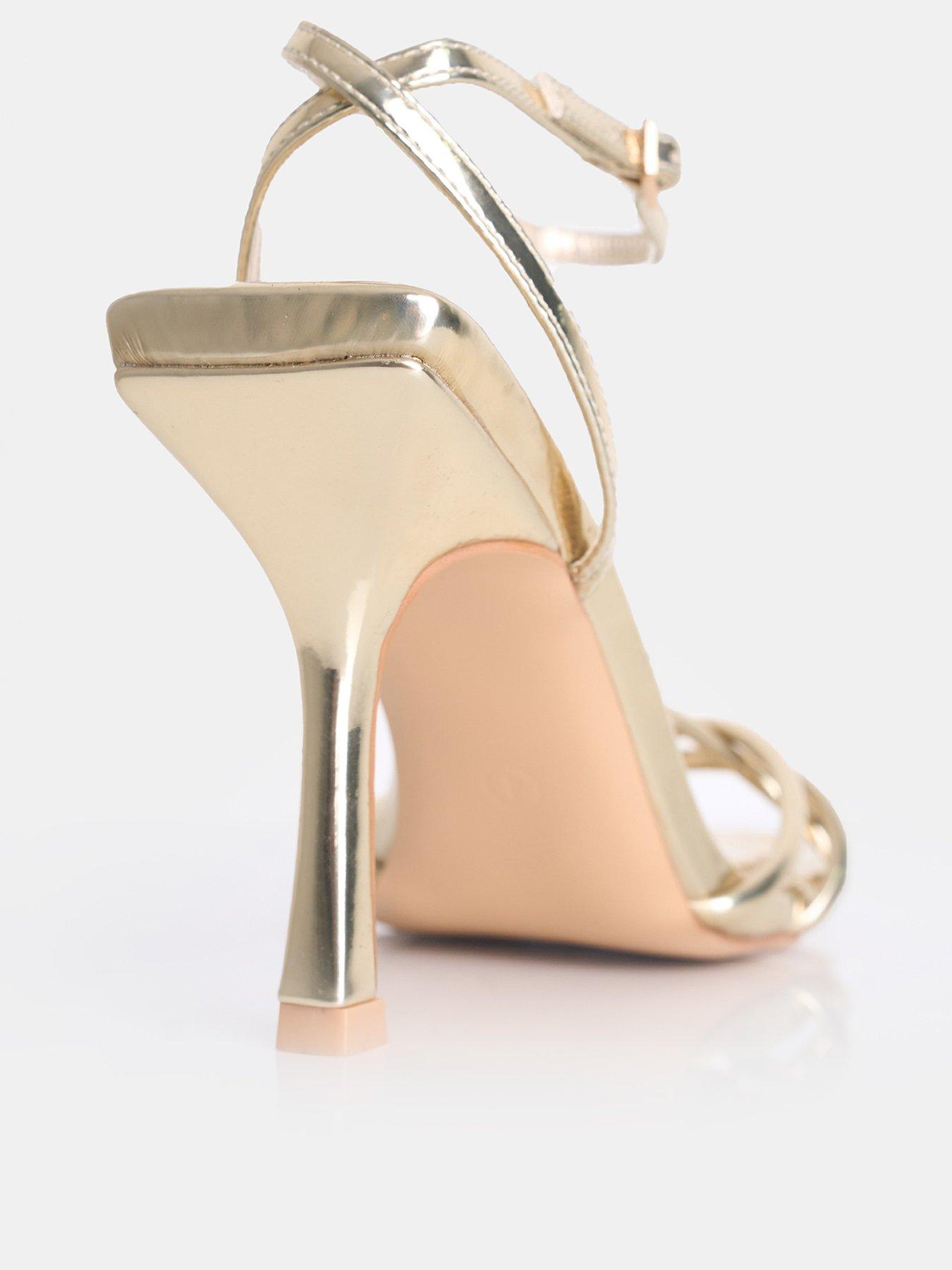  image of public-desire-fizzy-padded-insole-strappy-sandal-gold