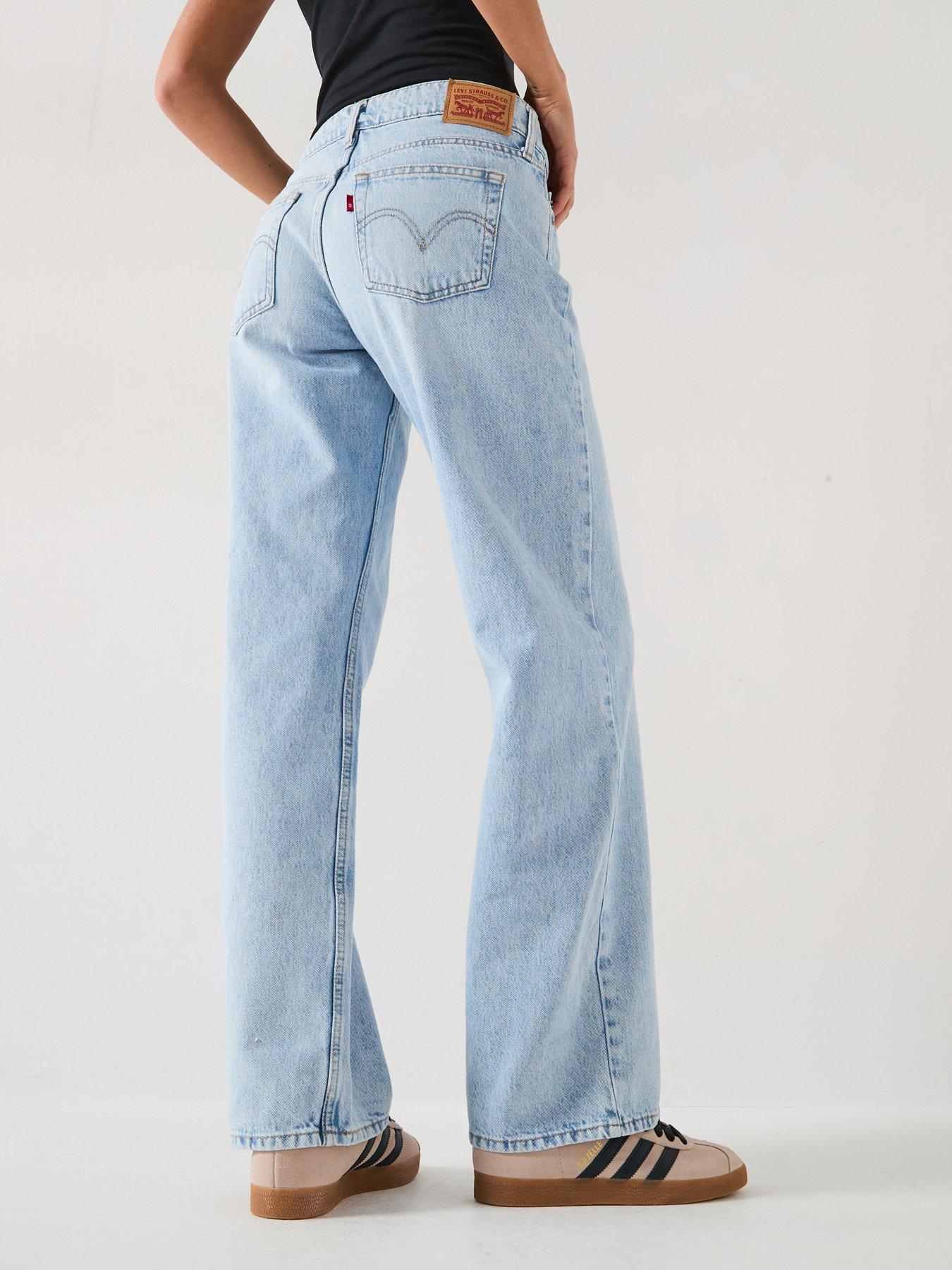  image of levis-womens-superlow-loose-jeans-abraided-art-blue