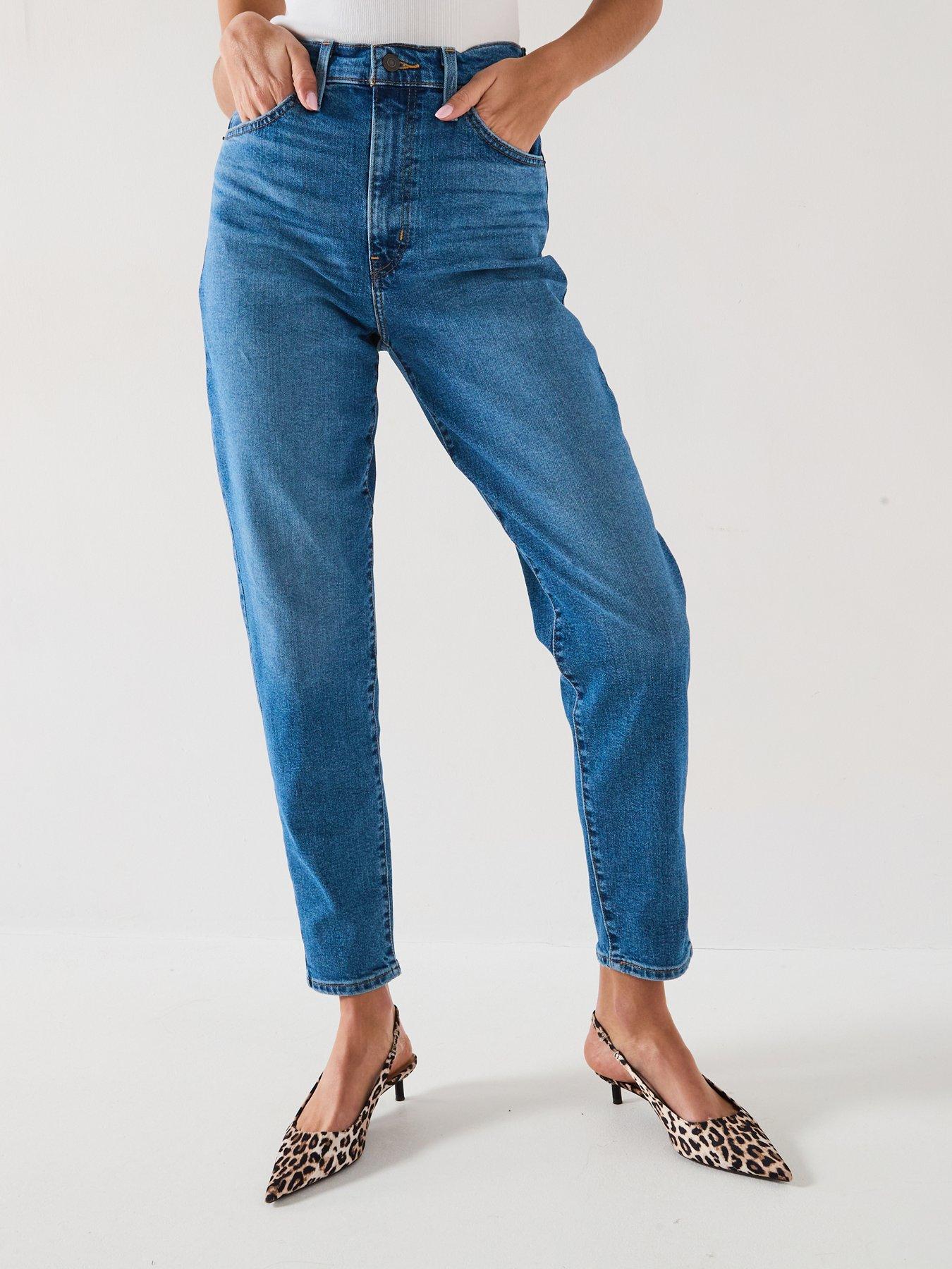 undefined High Waisted Mom Jeans - Winter Thats Her Blue