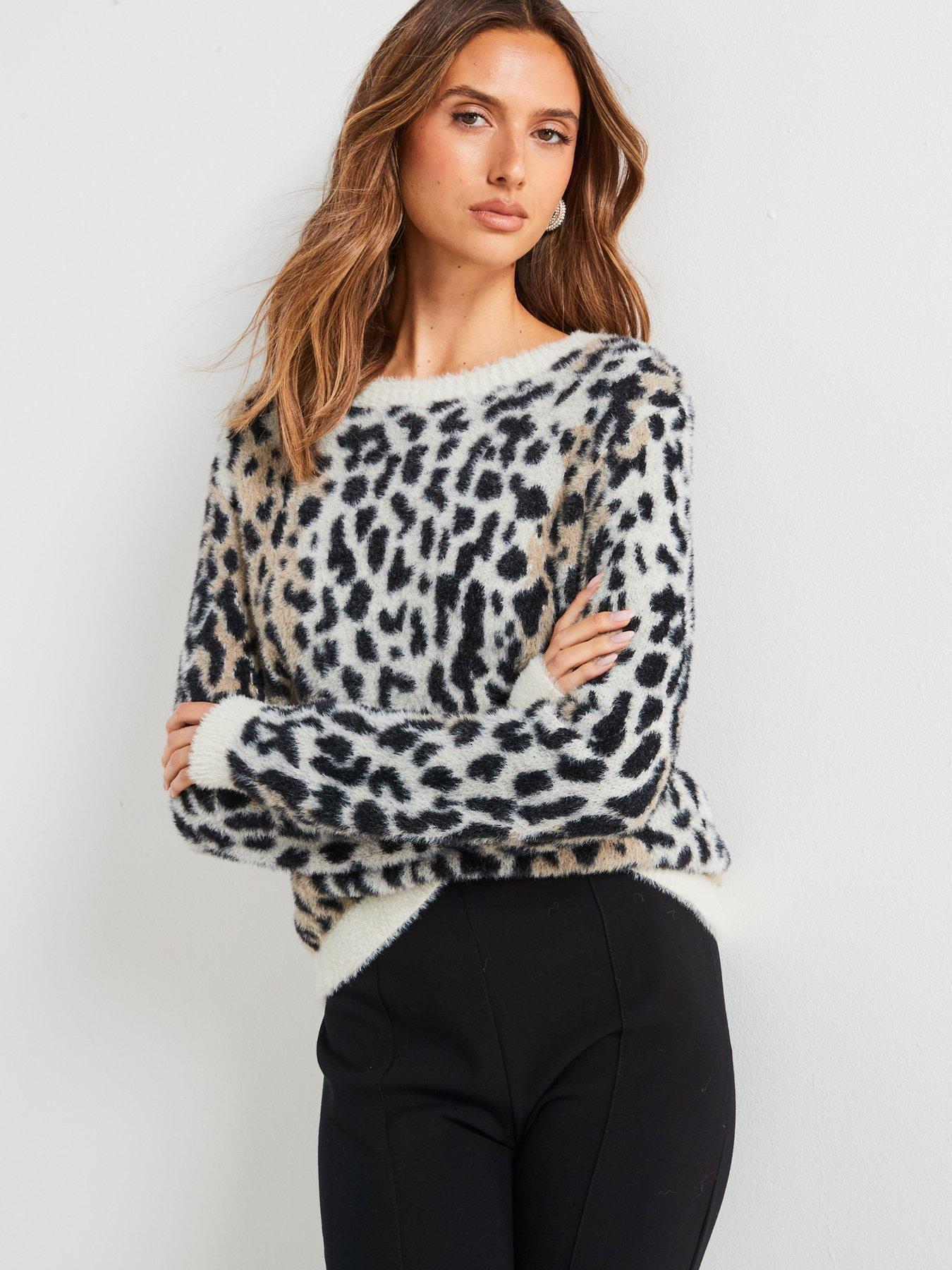 mango-leopard-print-jumper-cream-black