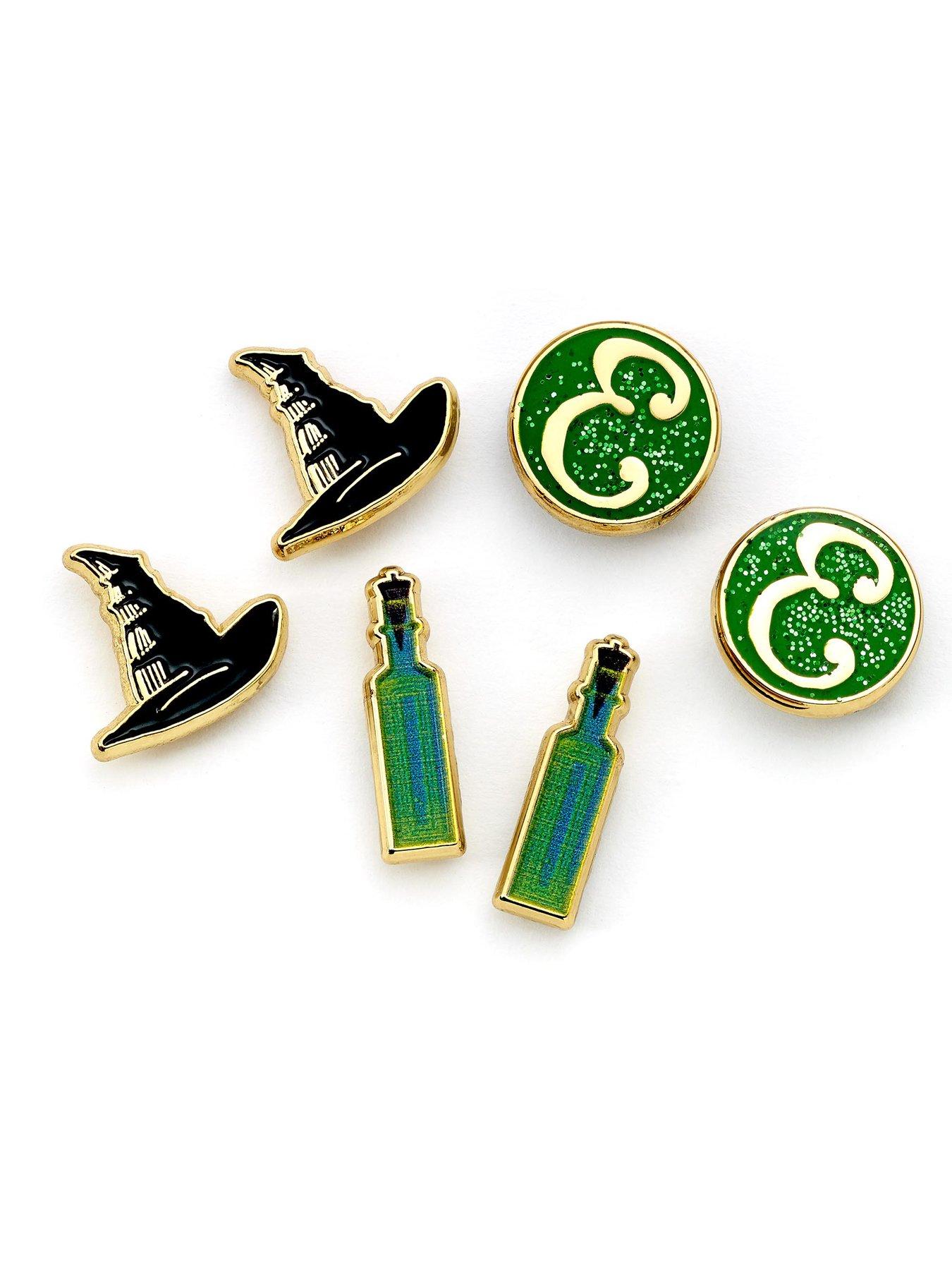 Image 2 of 3 of Wicked Hat, Potion and E logo Stud Earring Set