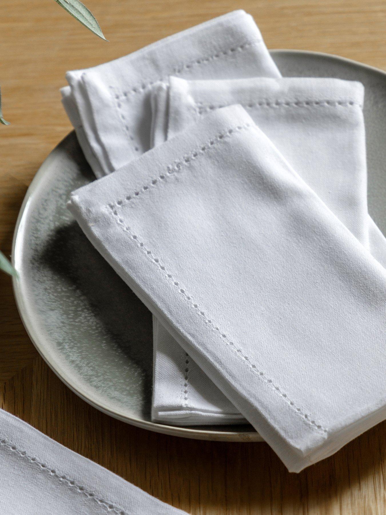 Gallery Direct White Classic Napkin (4pk) White
