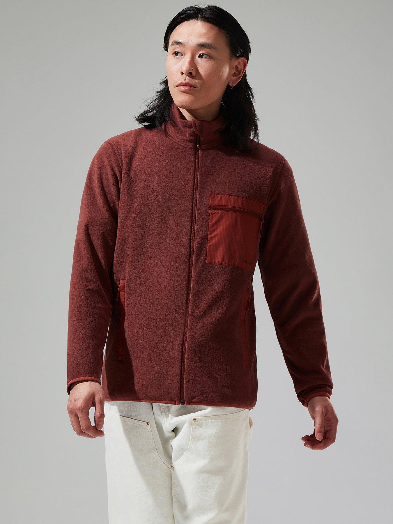 undefined Mens Aslam Full Zip Micro Fleece - Brown