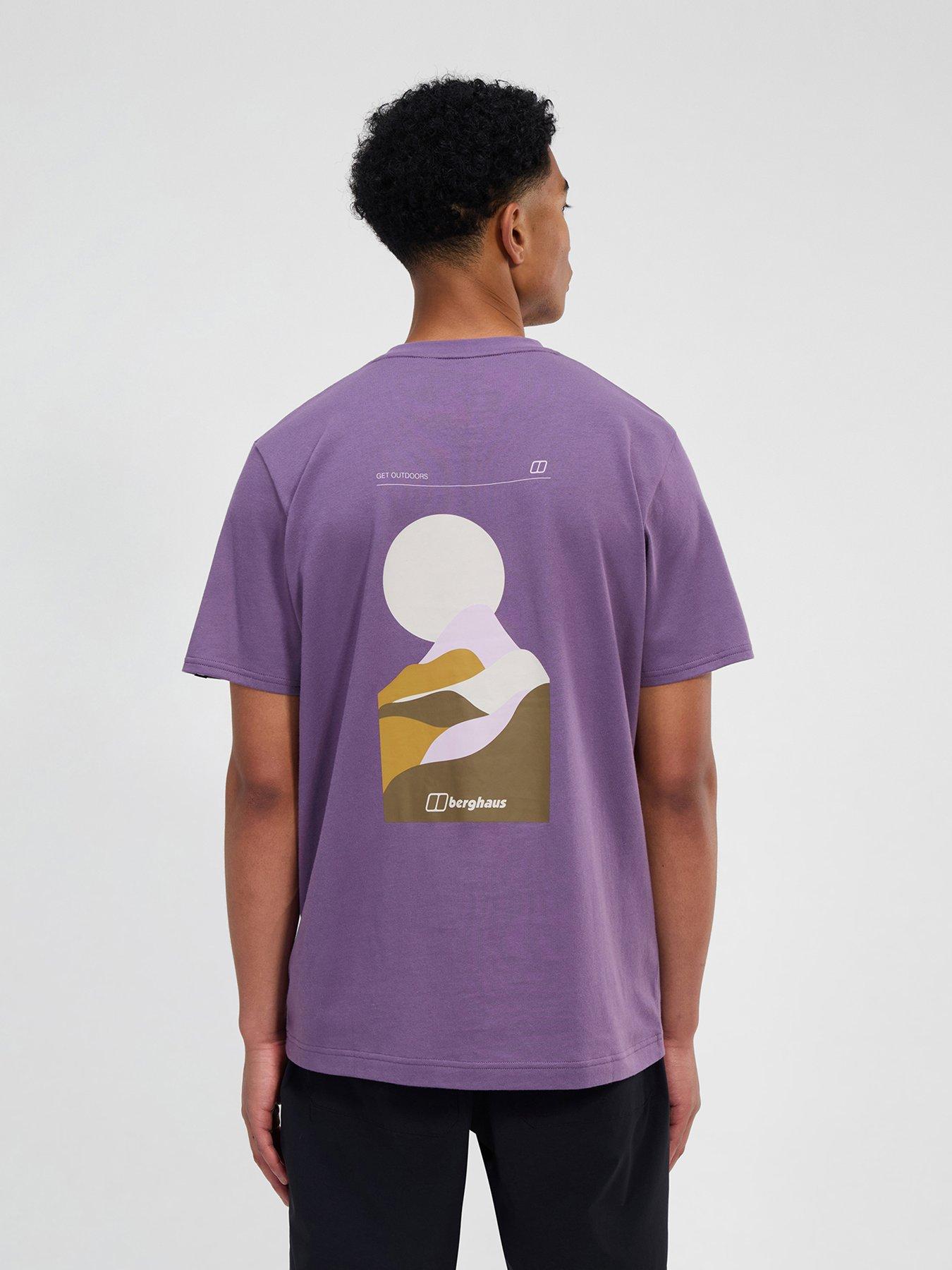  image of berghaus-mens-rolling-peaks-short-sleeve-tee-purple