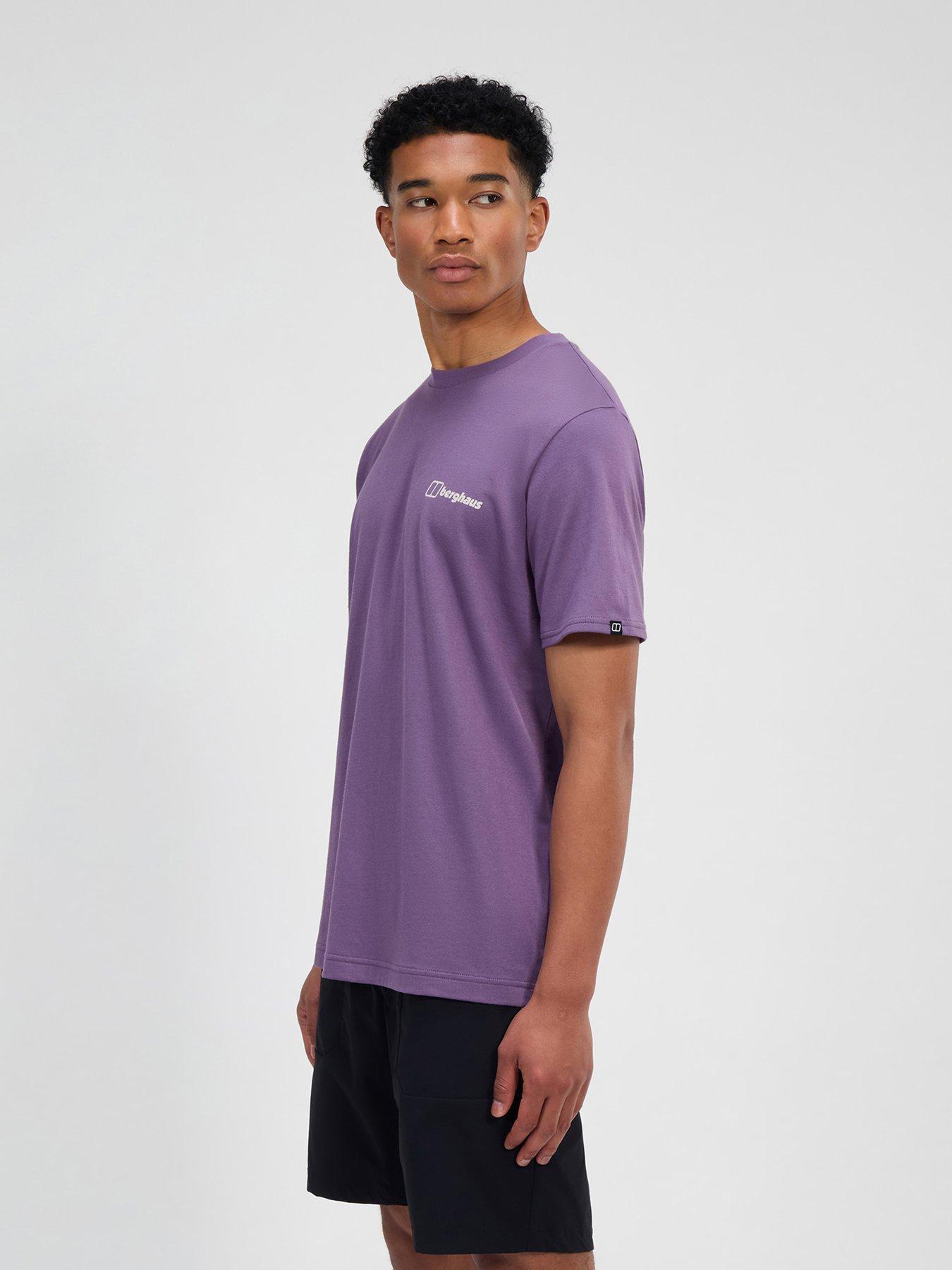  image of berghaus-mens-rolling-peaks-short-sleeve-tee-purple