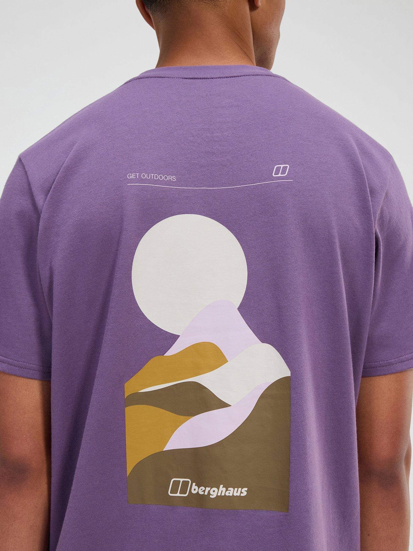  image of berghaus-mens-rolling-peaks-short-sleeve-tee-purple