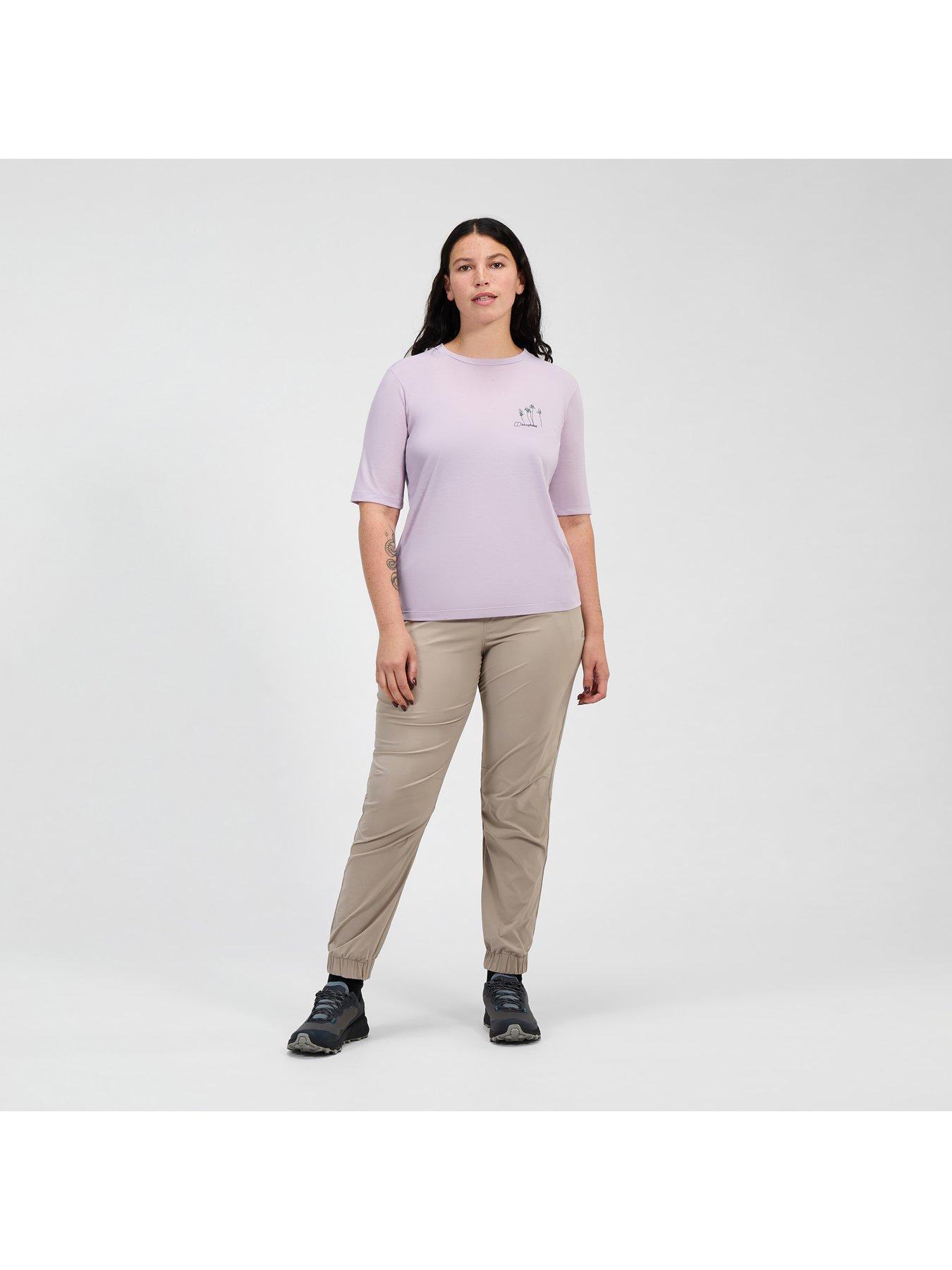  image of berghaus-womens-coneflower-short-sleeve-tee-light-purple