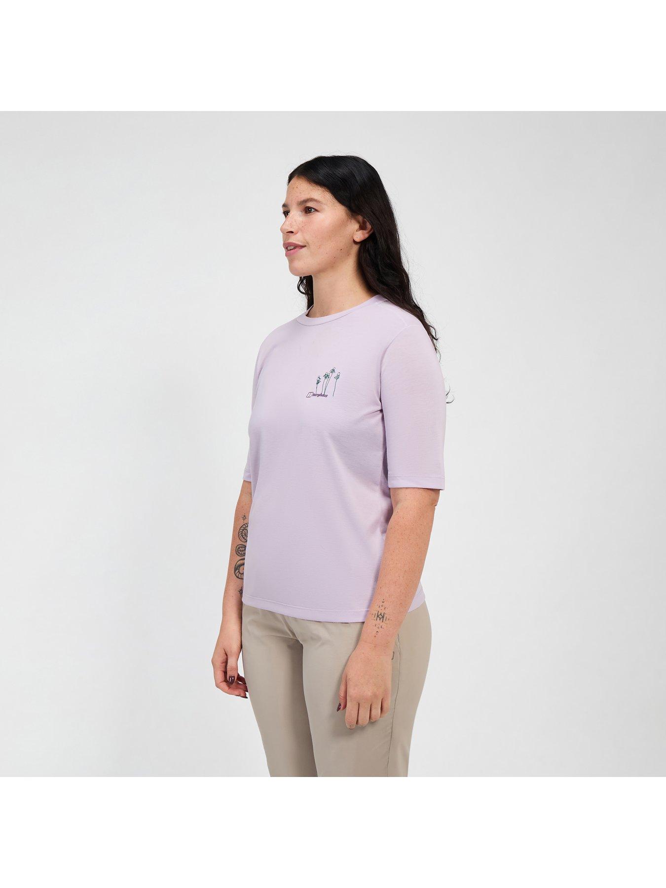  image of berghaus-womens-coneflower-short-sleeve-tee-light-purple