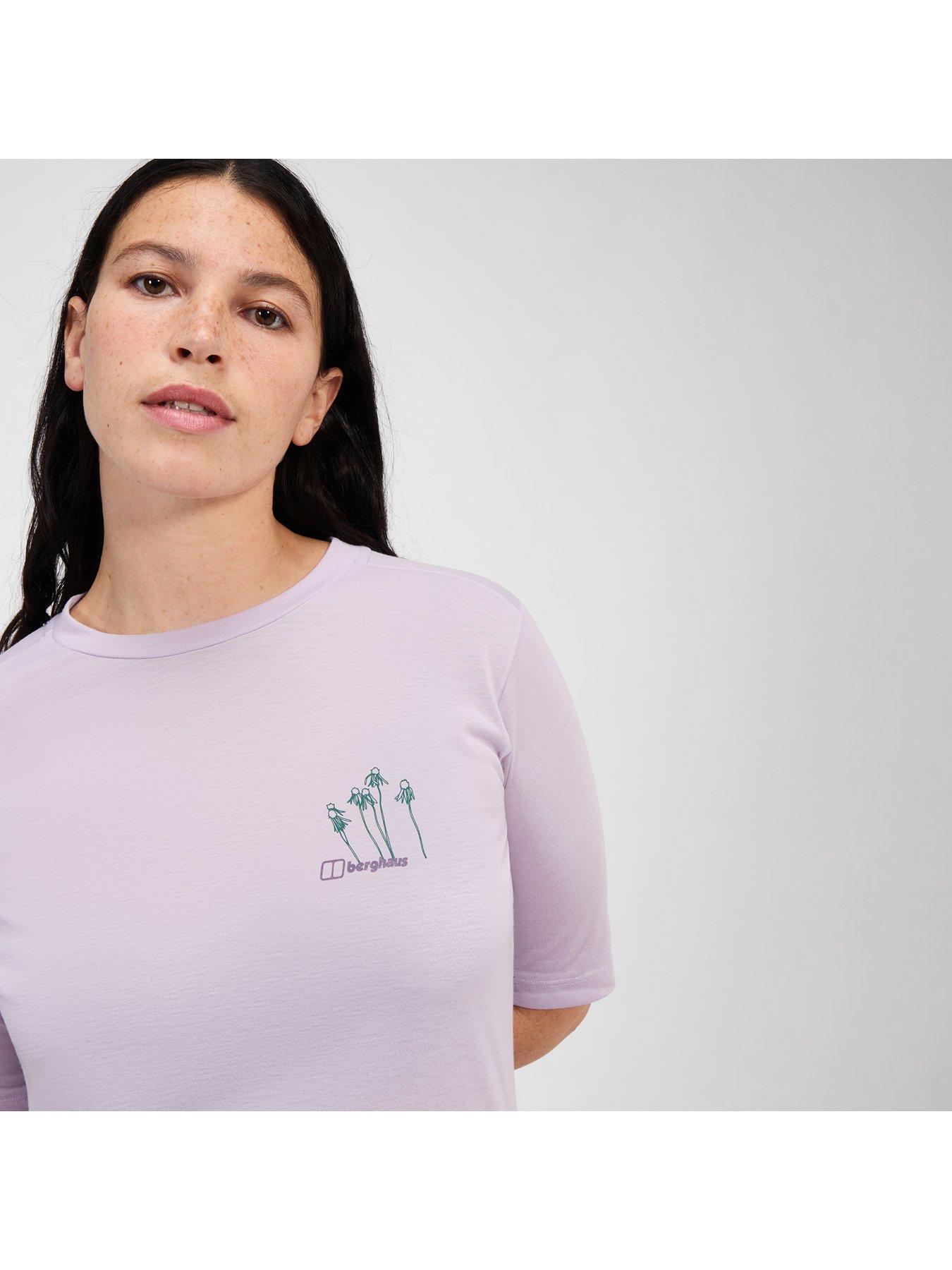  image of berghaus-womens-coneflower-short-sleeve-tee-light-purple