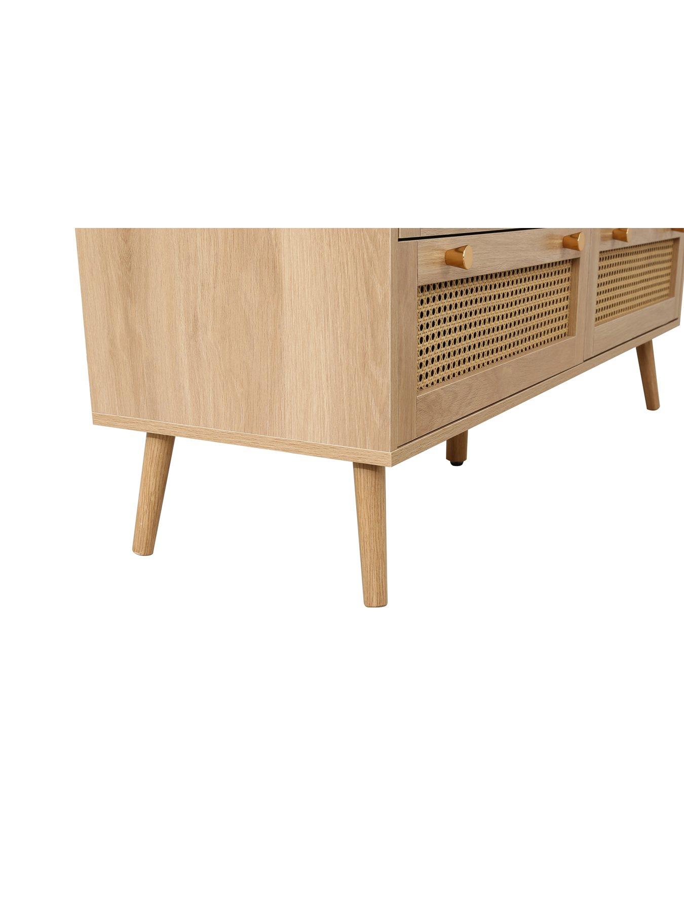  image of birlea-croxley-7-drawer-rattan-chest
