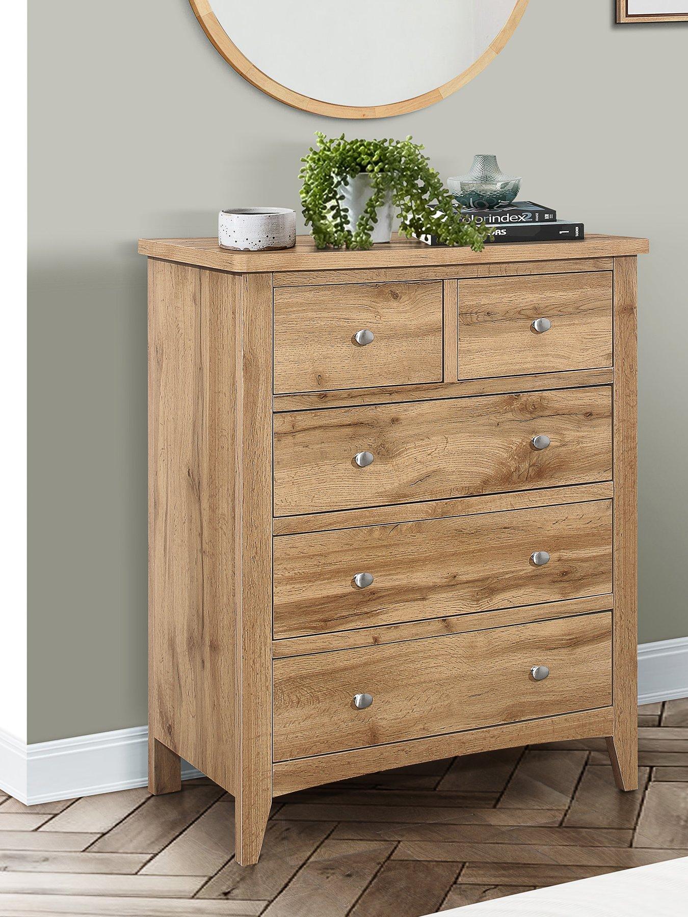 Birlea Hampstead Three Large Drawers and Two Smaller Drawers,  3+2 Chest