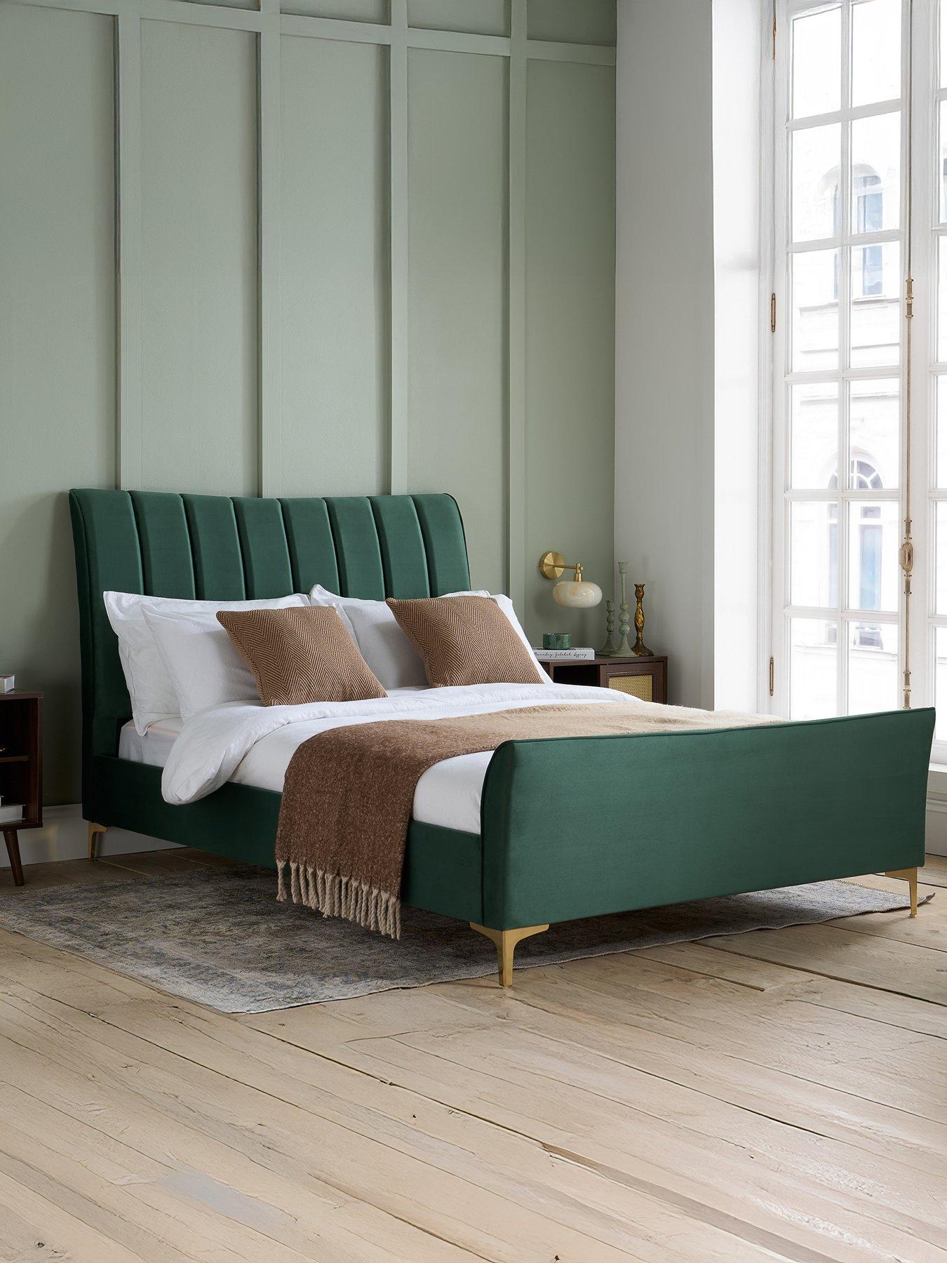 Birlea Clover Fabric Bed Frame - Green
