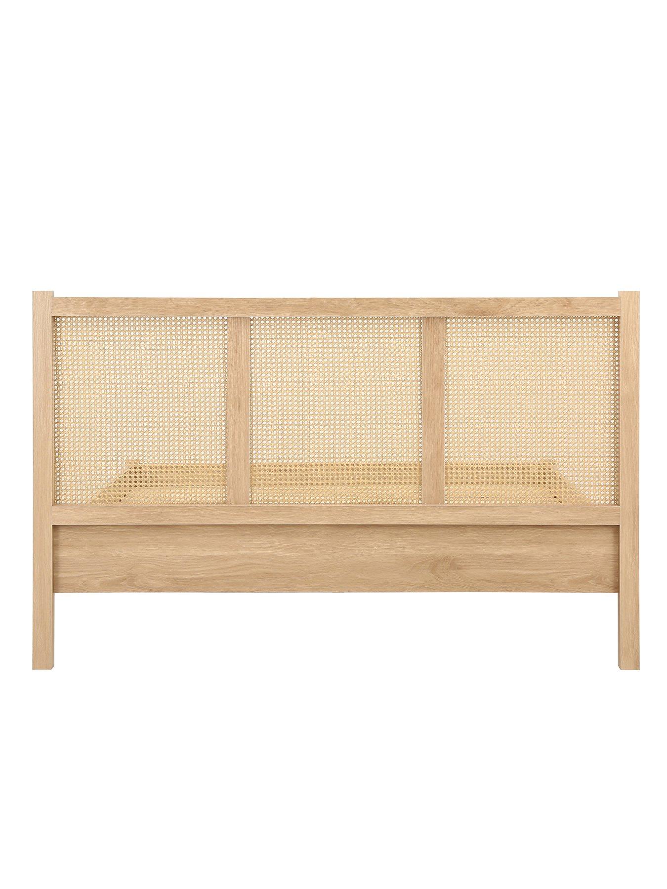 Image 3 of 6 of Birlea Croxley Rattan Bed - Oak