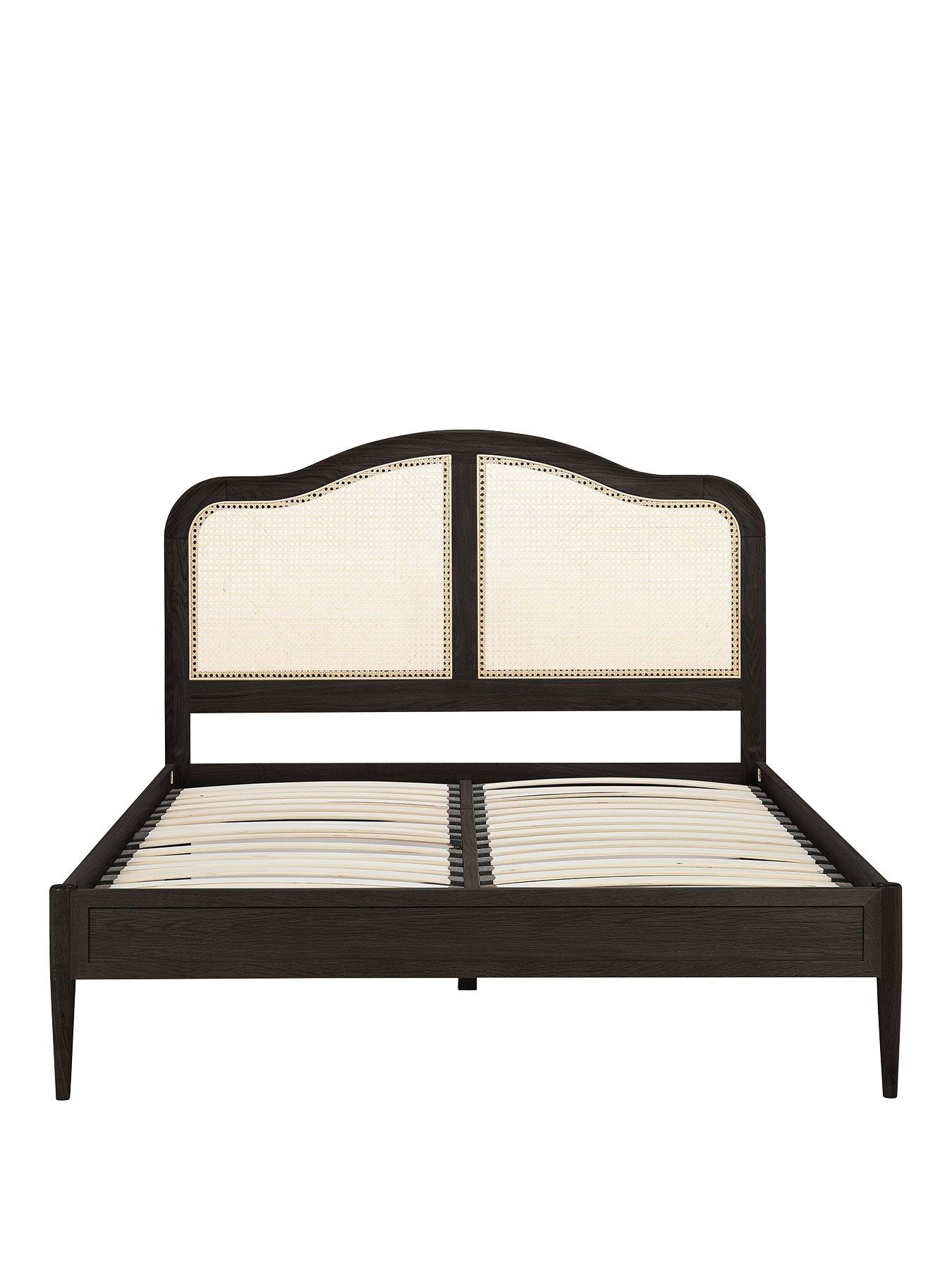  image of birlea-leonie-rattan-bed-frame-black