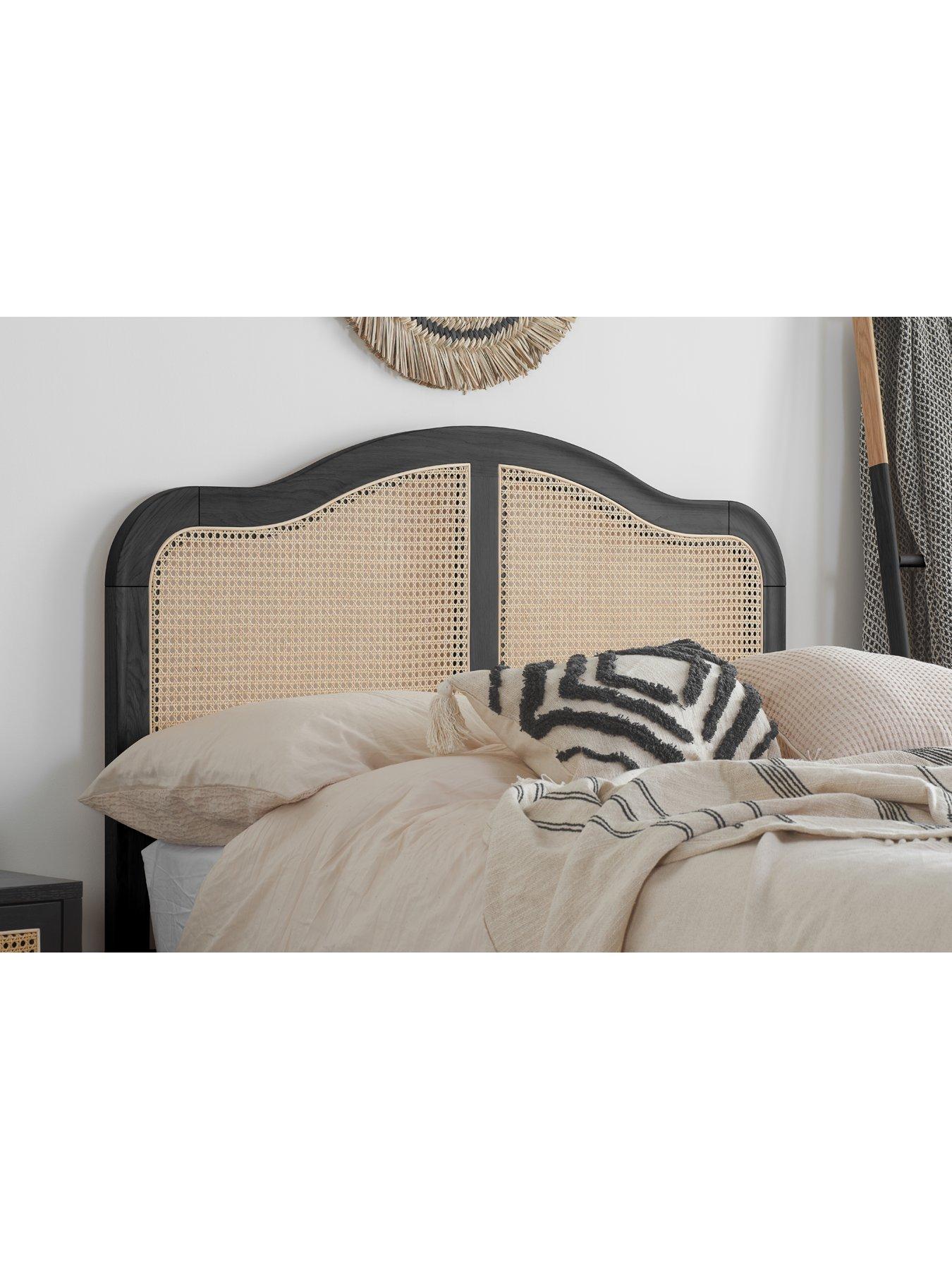  image of birlea-leonie-rattan-bed-frame-black