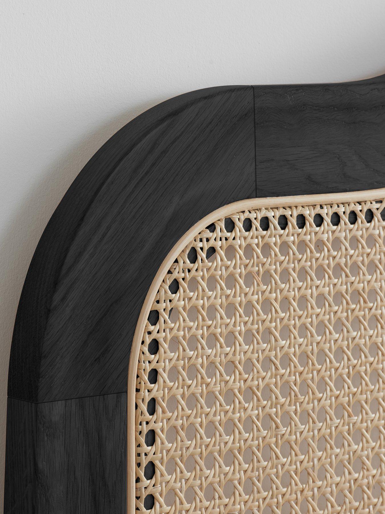  image of birlea-leonie-rattan-bed-frame-black