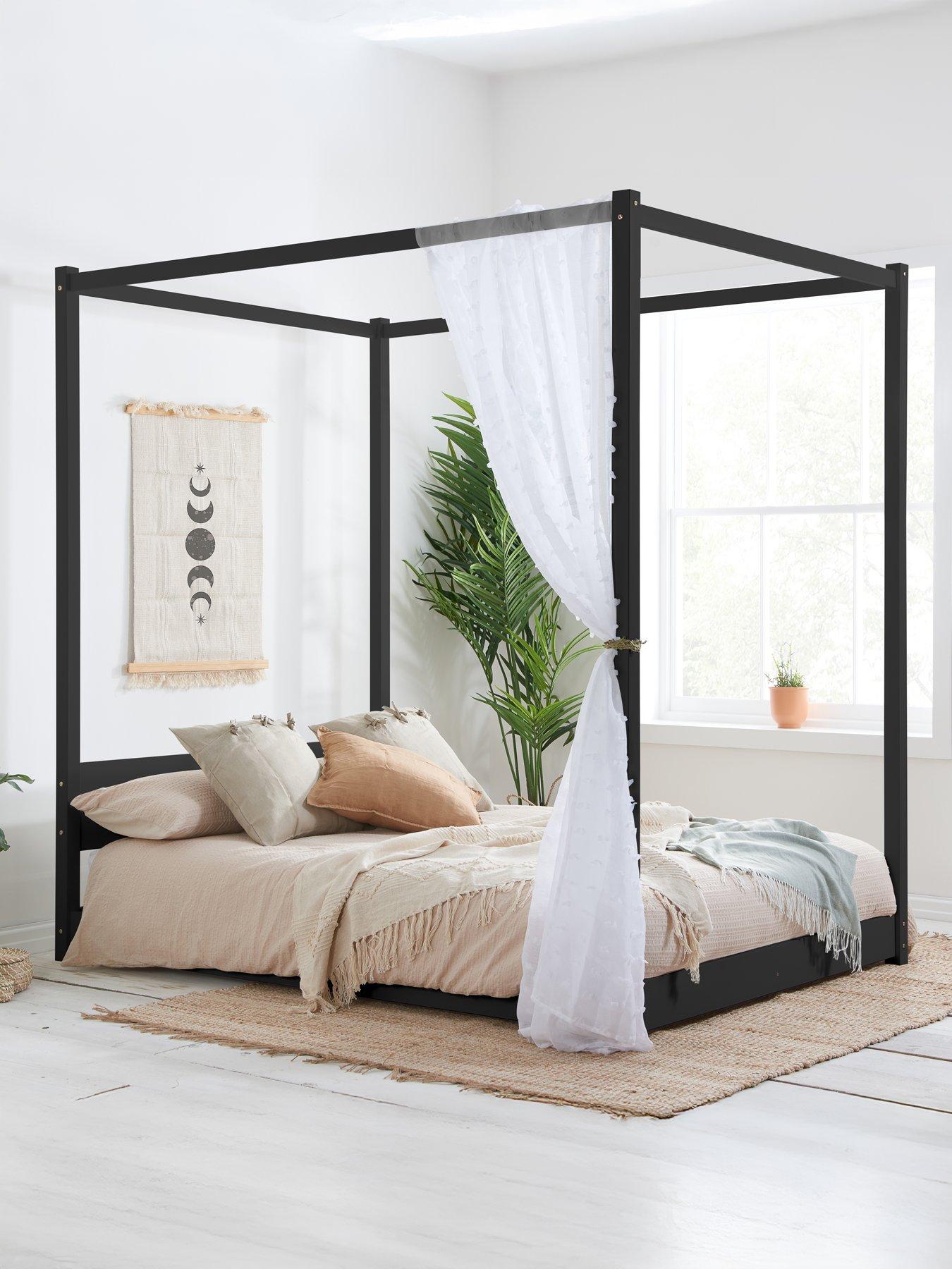  image of birlea-darwin-four-poster-bed-frame-black