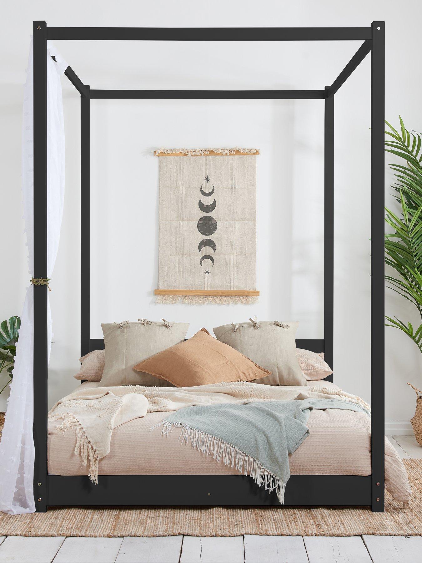 image of birlea-darwin-four-poster-bed-frame-black