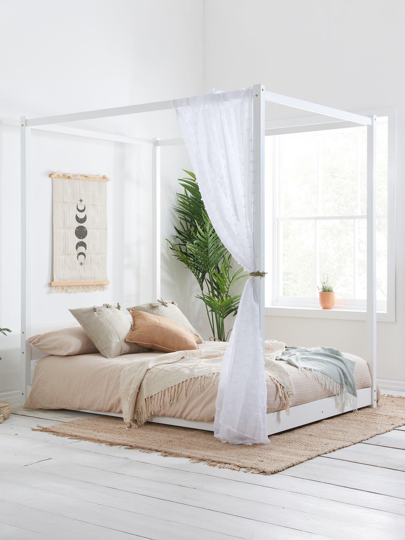  image of birlea-darwin-four-poster-bed-white