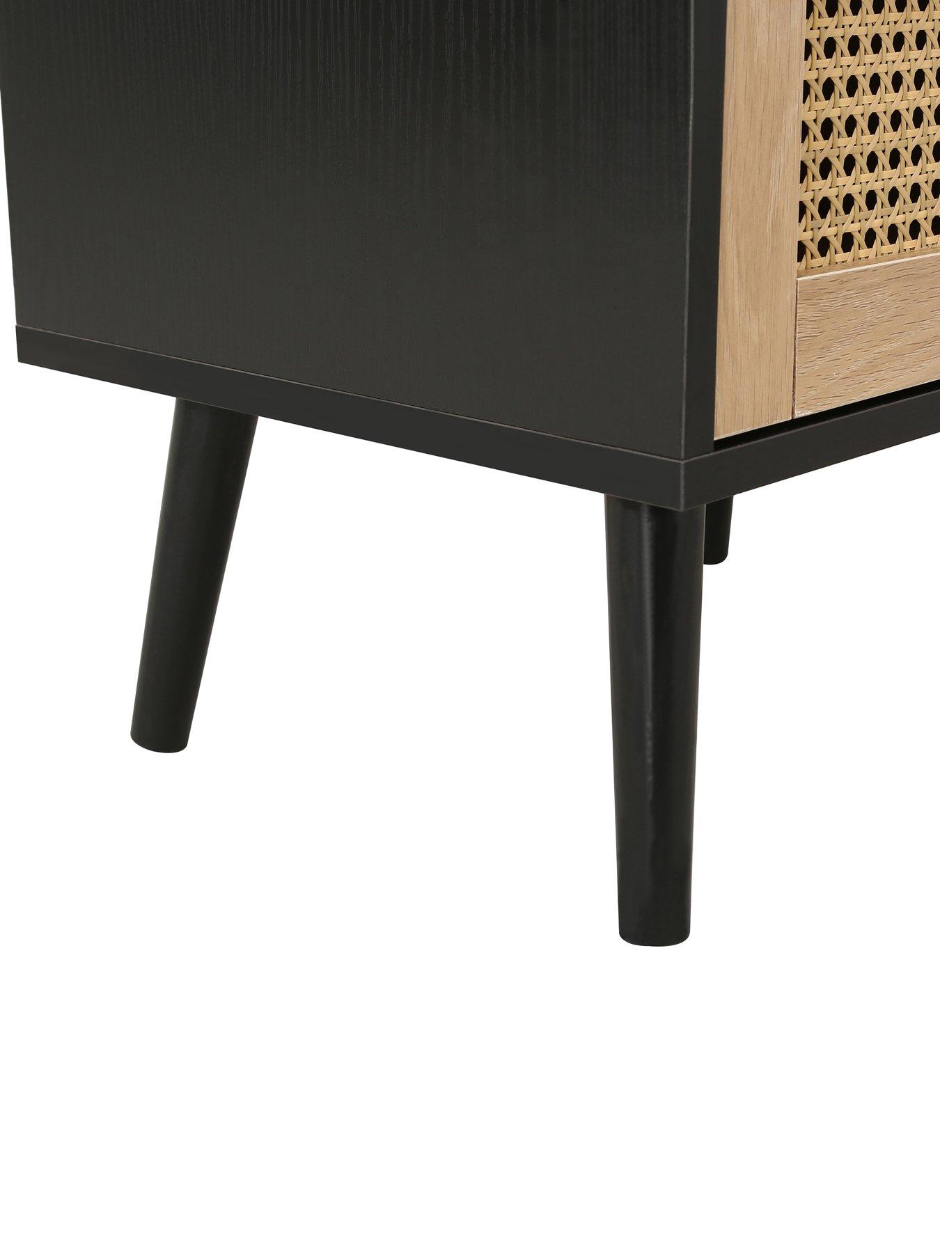  image of birlea-croxley-2-drawer-rattan-bedside